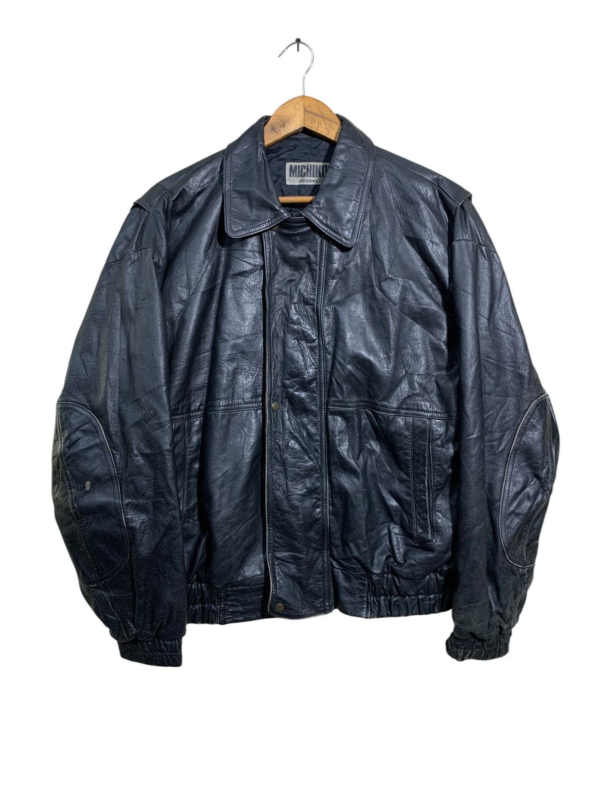 Michiko Koshino London 🔥VTG MICHIKO LONDON KOSHINO FORMULA 1 LEATHER JACKET Size US L / EU 52-54 / 3 - 5 Thumbnail