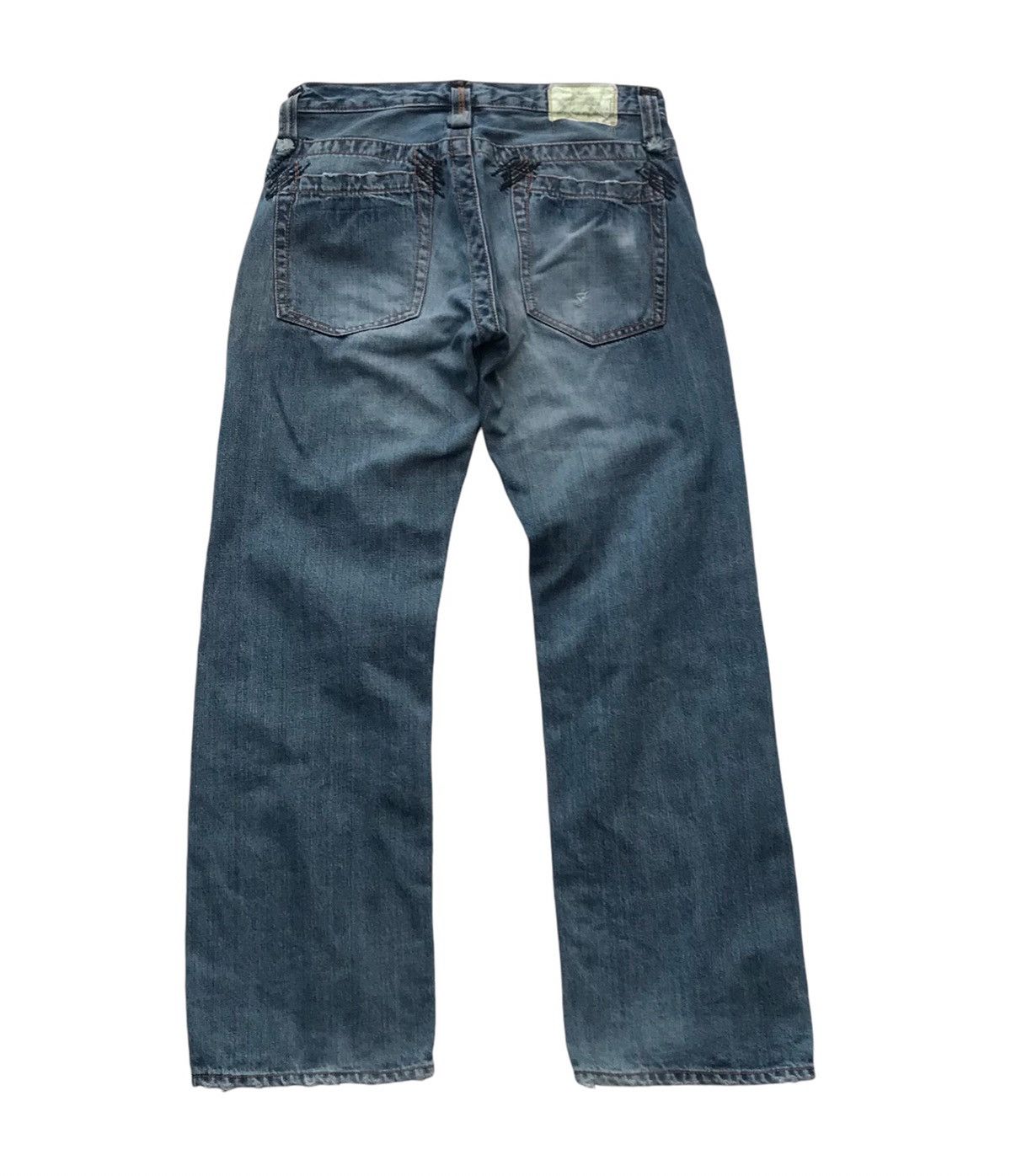 Japanese Brand Ripped Skull Motif Distressed Denim Pants Size US 32 / EU 48 - 8 Thumbnail