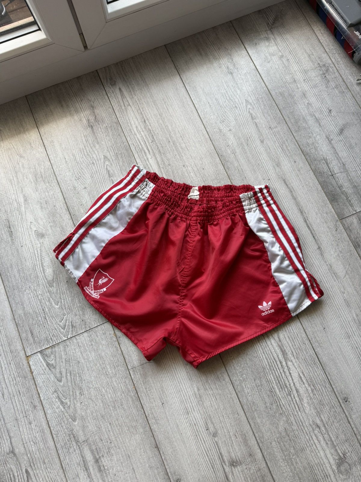 Vintage Adidas Liverpool FC Football Shorts Made In UK