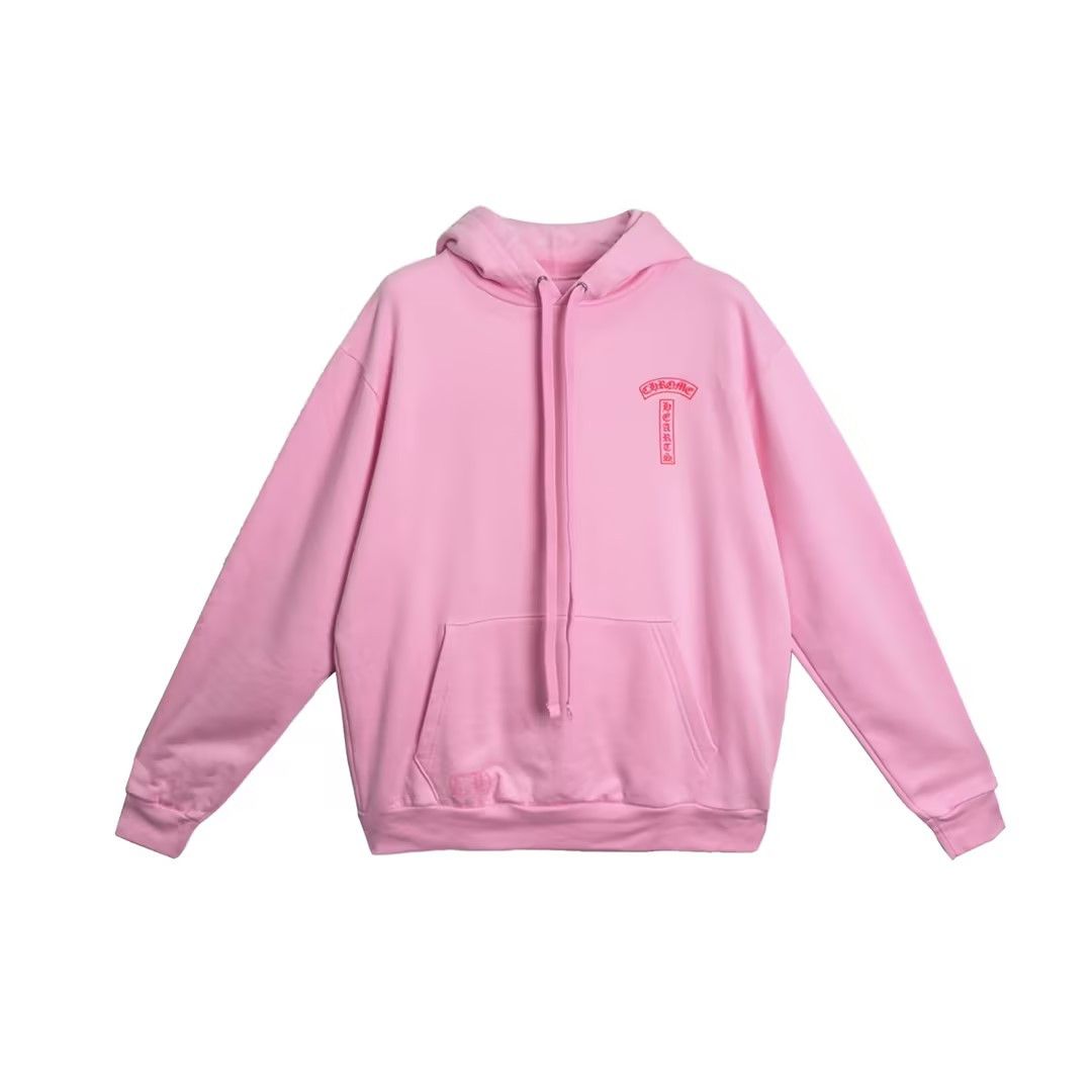 Chrome Hearts Chrome Hearts USA Script Logo Pink Pullover Hoodie Size L / US 10 / IT 46 - 1 Thumbnail
