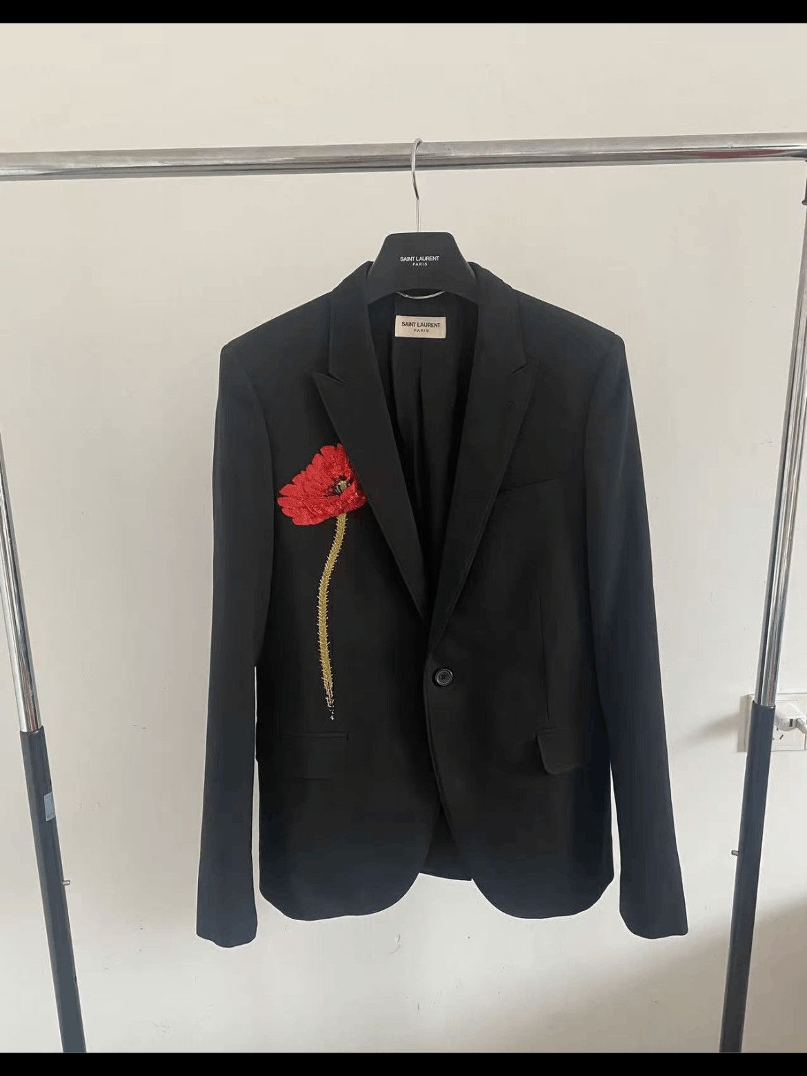 Saint Laurent Paris Sz 44 Saint Laurent Paris 15SS Flower Patch Jacket Size US S / EU 44-46 / 1 - 1 Thumbnail