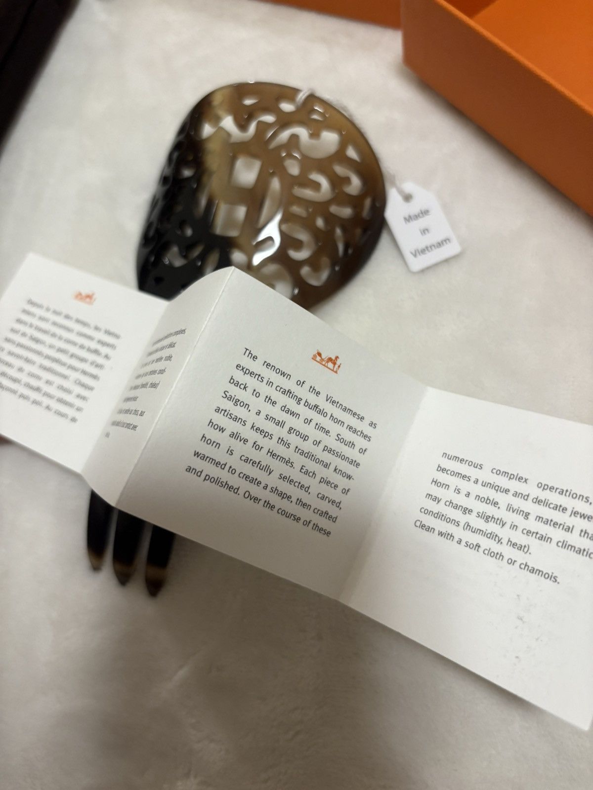 Hermes Hermes- la ligne corne (buffalo horn hair comb) Size ONE SIZE - 3 Thumbnail