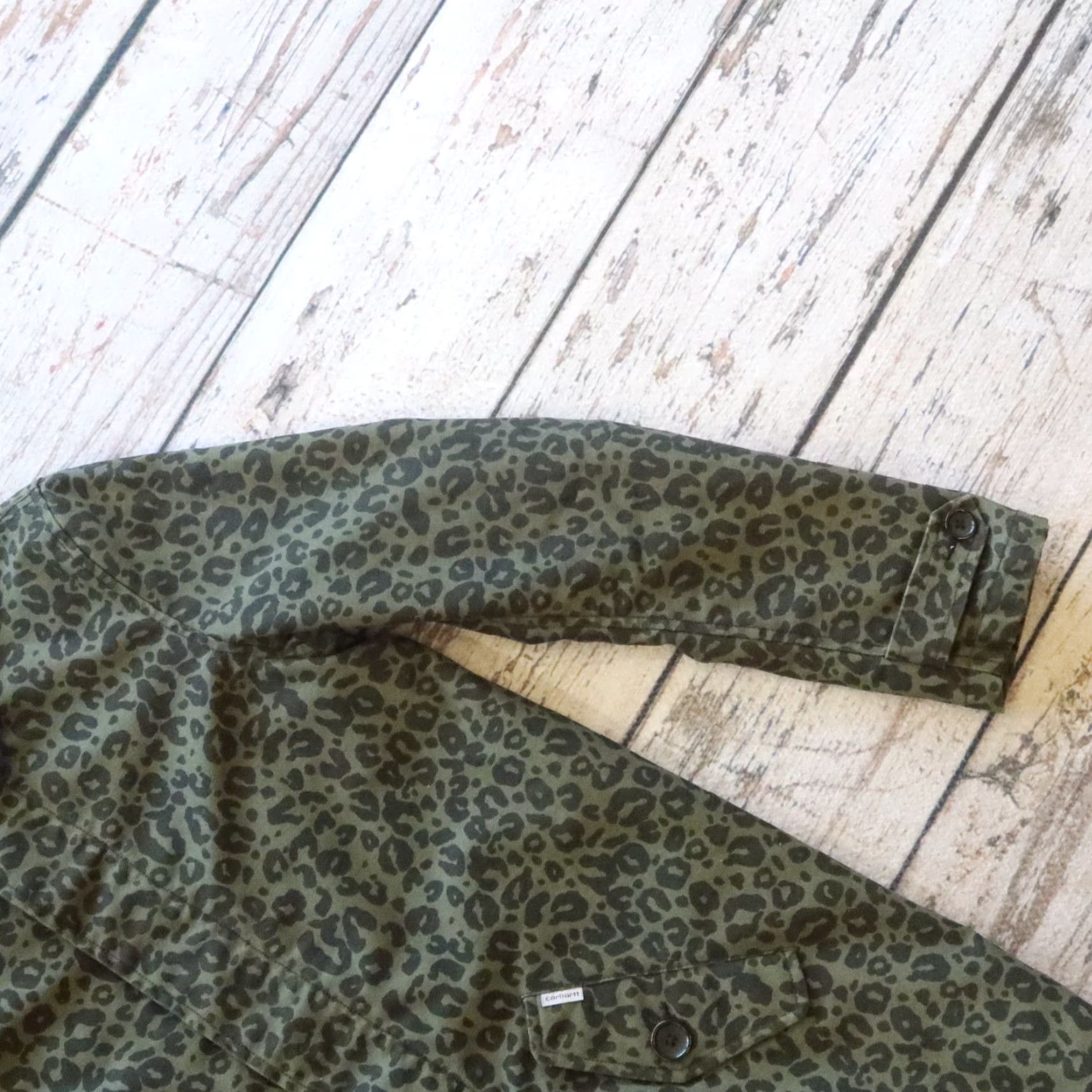 Carhartt Carhartt Work In Progress Cheeta Print Trench Coat Size S Men Jacket Green 90s Party Size US S / EU 44-46 / 1 - 5 Thumbnail