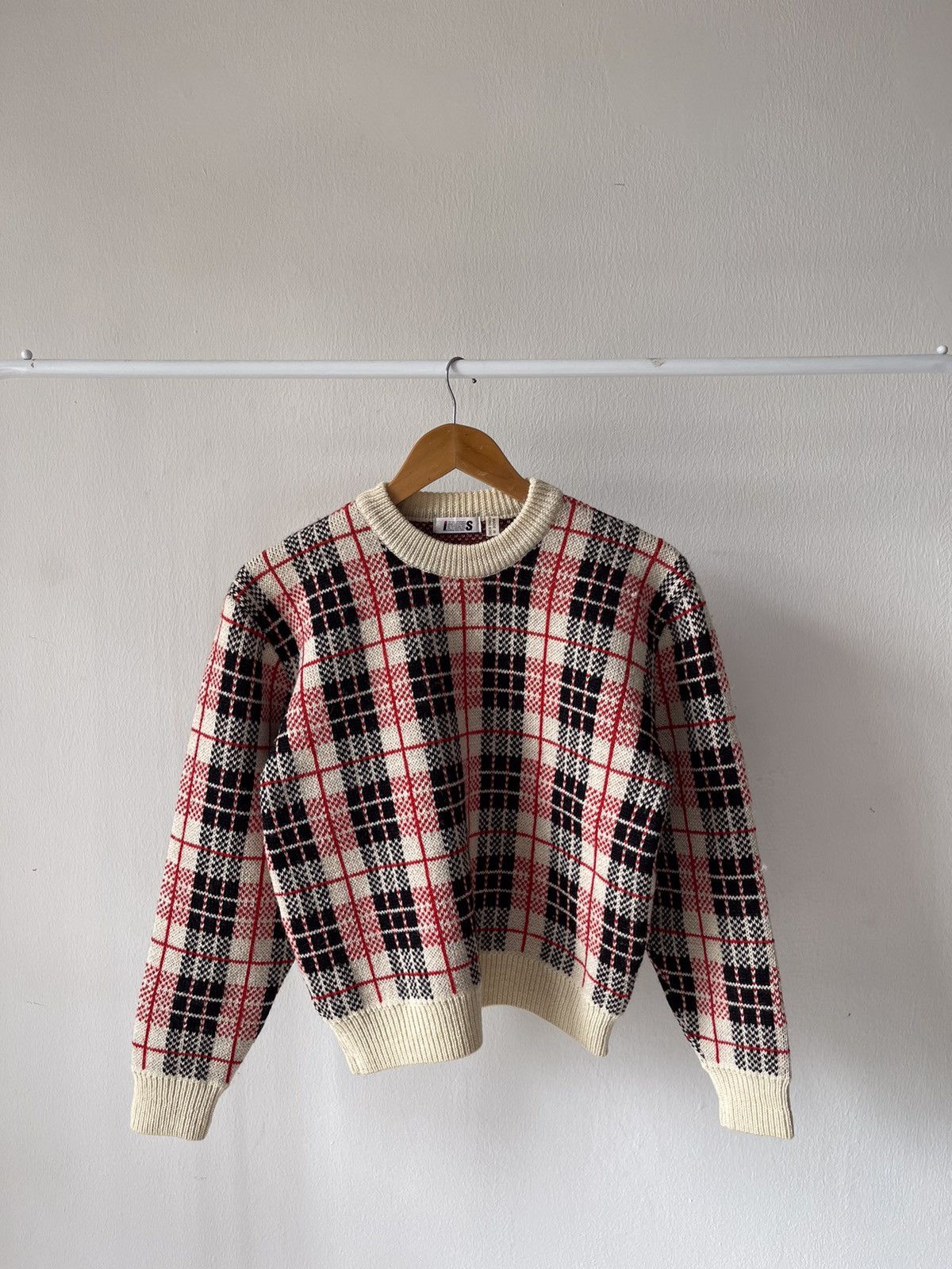 Issey Miyake 80s Issey Miyake Wool Plaid Knitwear A1 Size US S / EU 44-46 / 1 - 4 Thumbnail