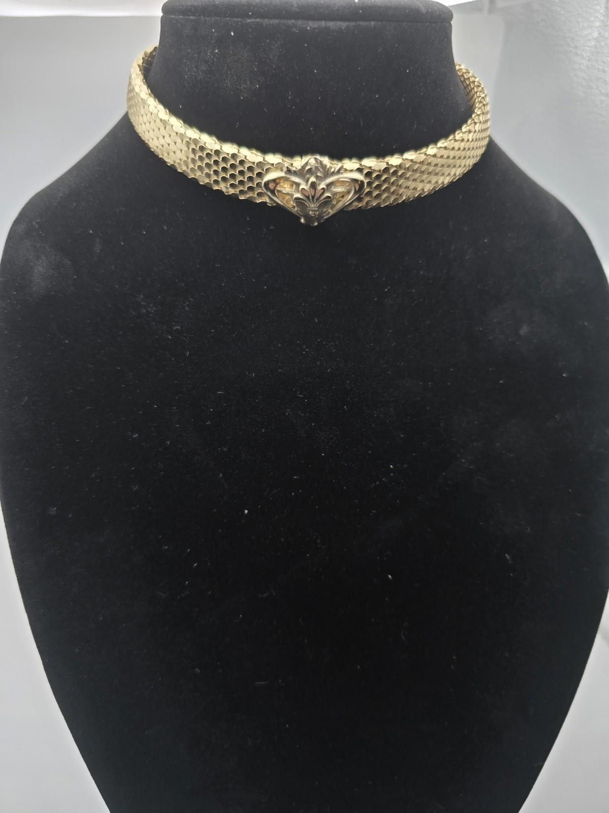 Other Whiting & Davis Gold Mesh Victorian Revival Choker Necklace Size ONE SIZE - 1 Thumbnail