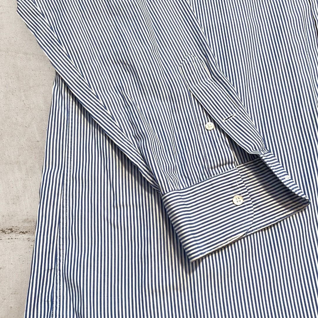 Vintage Vintage Classic Striped Shirt Button Up Blue White Size US L / EU 52-54 / 3 - 5 Thumbnail