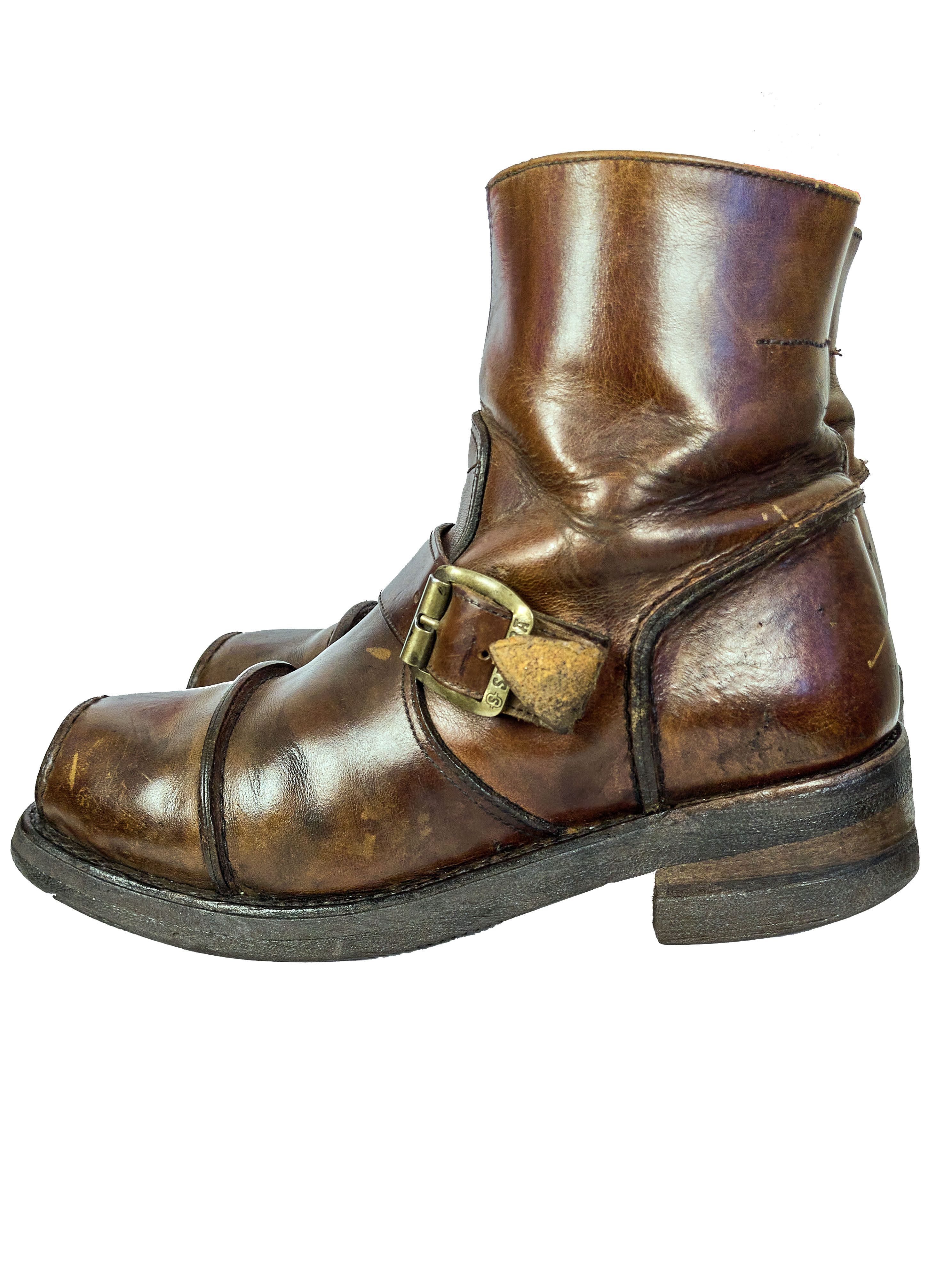 Cowboy Equipment × Genuine Leather × Sendra Sendra Spanish Western women's leather zip boots, buffalo Size US 10 / IT 40 - 4 Thumbnail