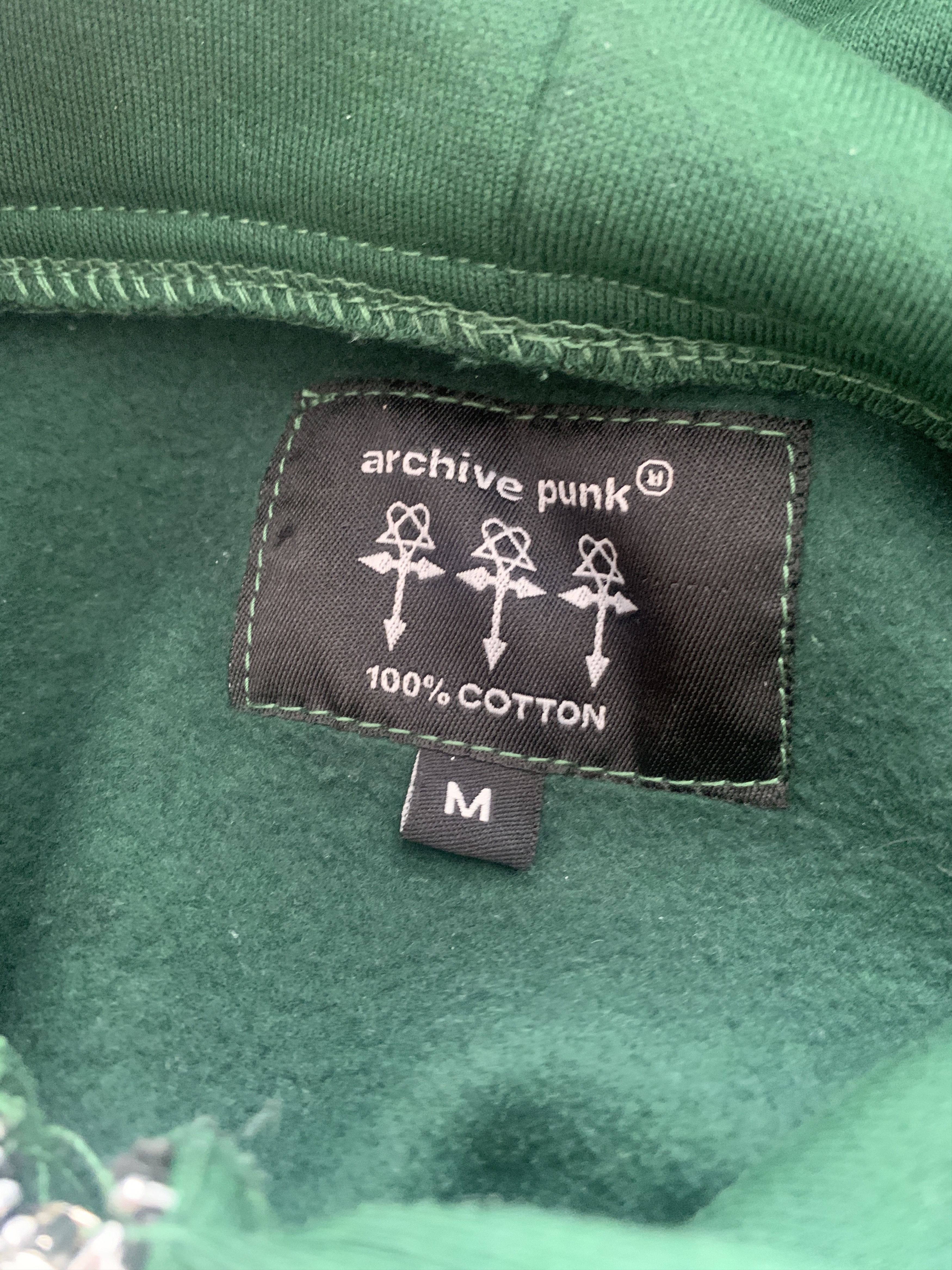 Vintage Forest Green Zip-Up - By ArchivePunk Size US M / EU 48-50 / 2 - 2 Thumbnail