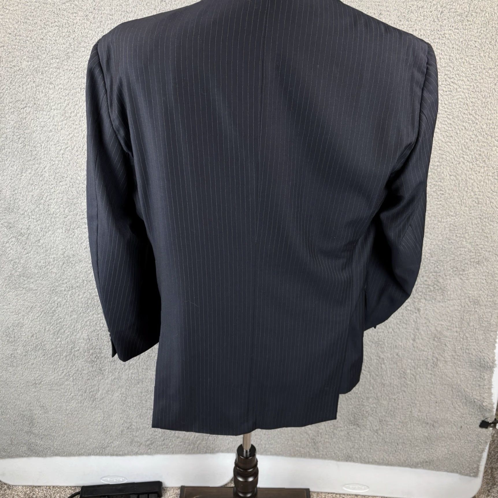 Polo Ralph Lauren VINTAGE Polo Ralph Lauren Blazer Navy Pinstripe 3 Button Wool Jacket Made Italy 44R Men Mens Size US XXL / EU 58 / 5 - 4 Thumbnail