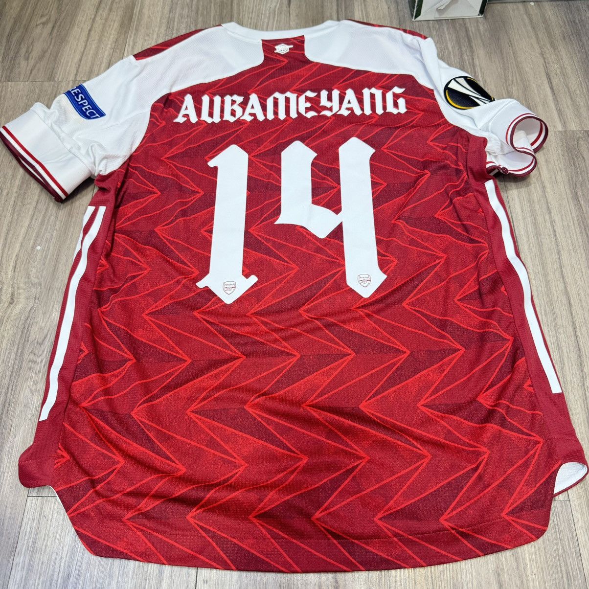 Adidas Arsenal 20/21 player issue home shirt #14 Aubameyang Size US XL / EU 56 / 4 - 2 Thumbnail