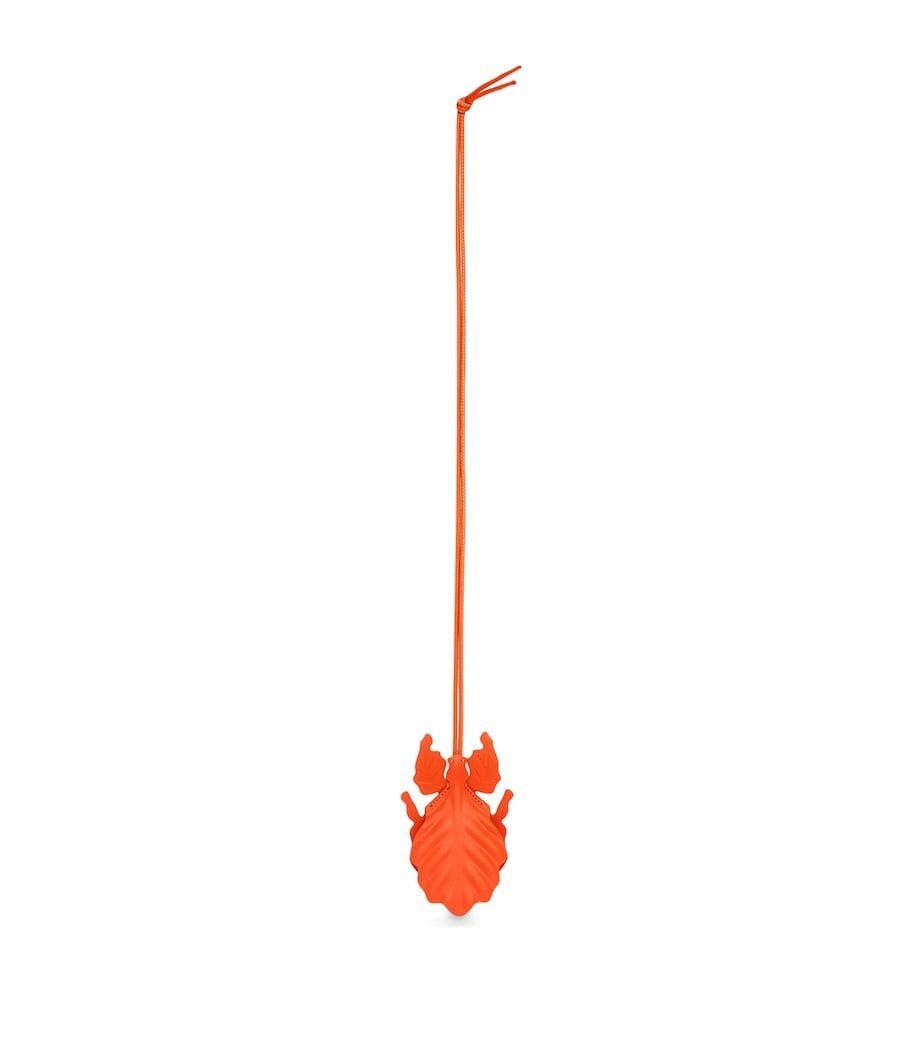 Loewe o1in1g0526 Size: OS / Leather Leaf Insect Charm in Orange Size ONE SIZE - 1 Thumbnail