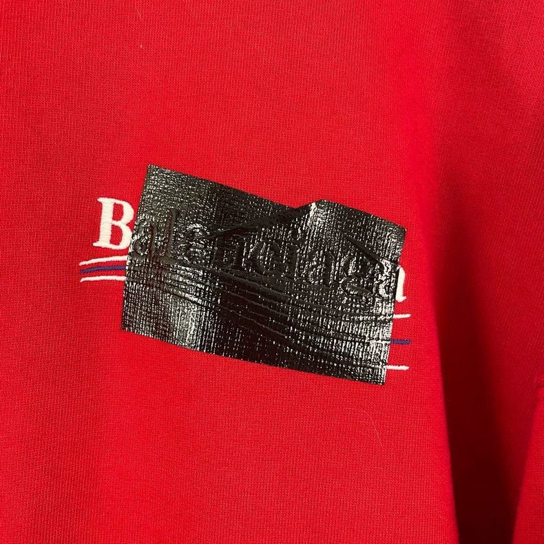 Balenciaga Balenciaga Coke Black Latex Red Sweatshirt Size US M / EU 48-50 / 2 - 5 Thumbnail