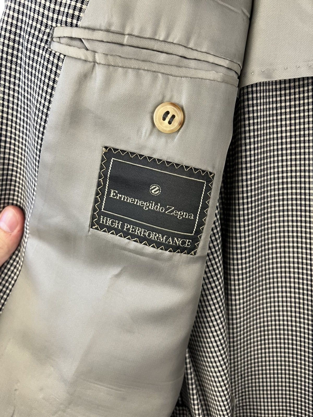 Ermenegildo Zegna Ermenegildo Zegna VIntage Wool Plaid Blazer Jacket Size 46R - 7 Thumbnail