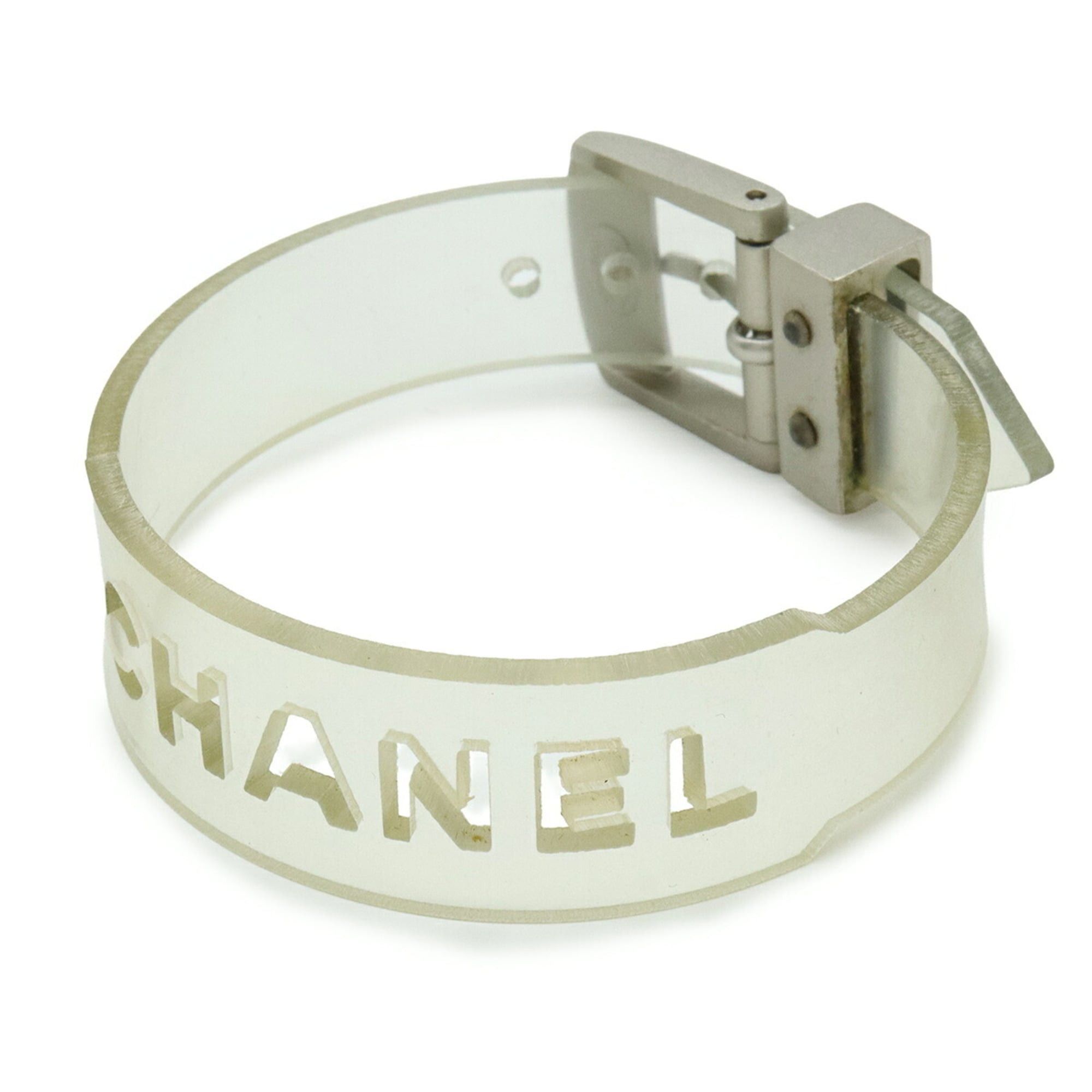 Chanel CHANEL Rubber Bracelet Band Clear 99 S Size ONE SIZE - 1 Thumbnail