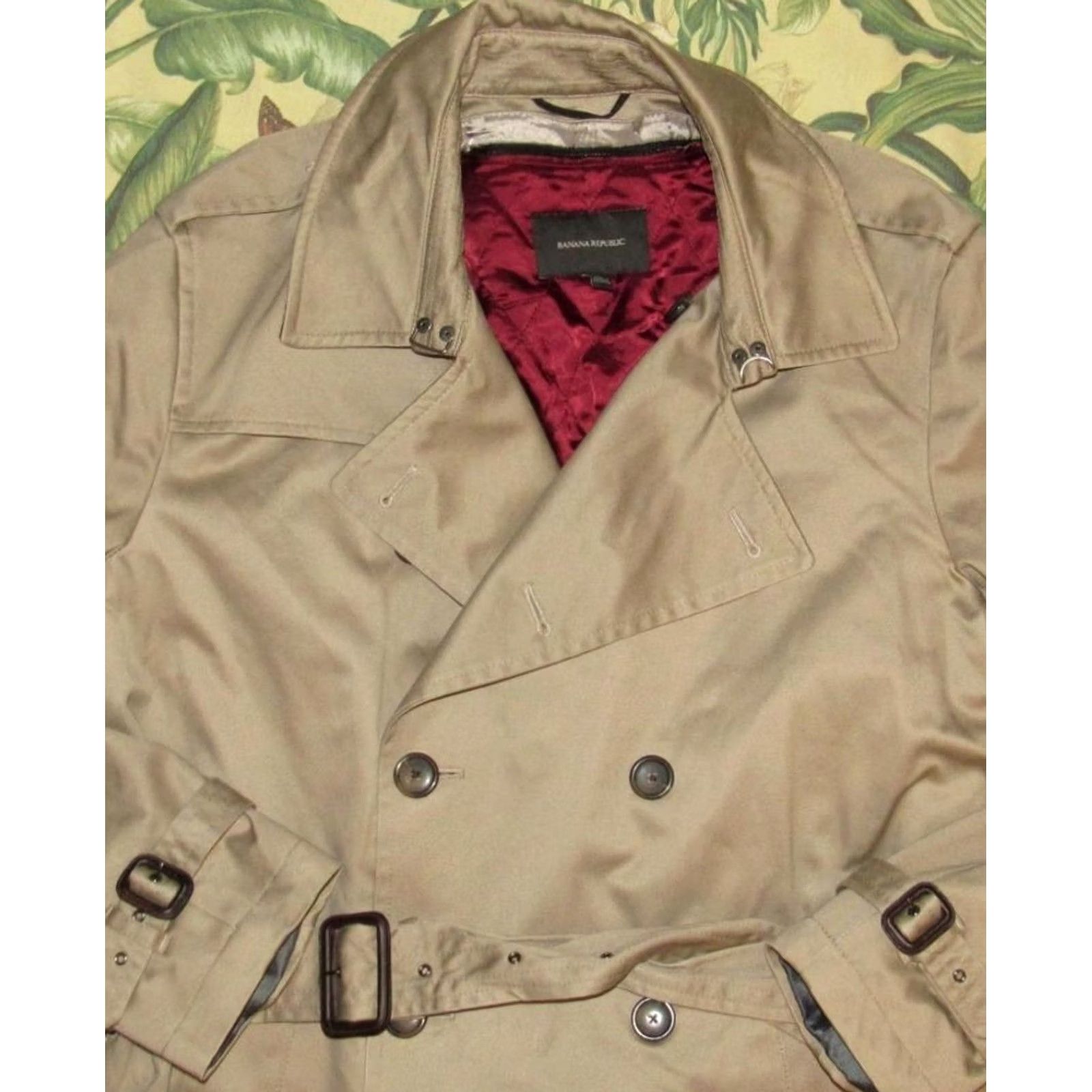 Banana Republic Banana Republic Tan Belted Wool Lined Trench Coat Jacket Large Mens Size US L / EU 52-54 / 3 - 2 Thumbnail