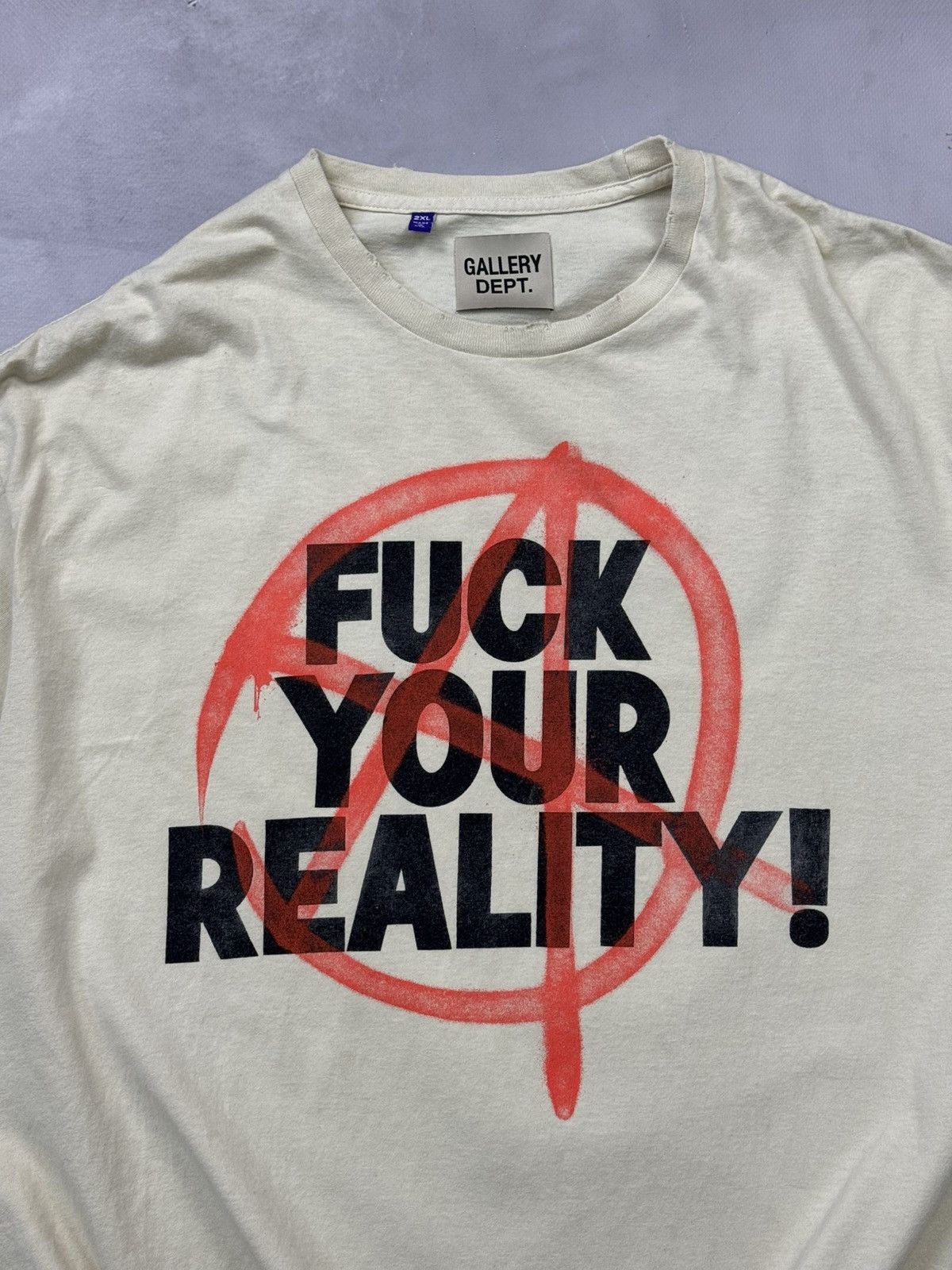 Gallery Dept. Ss23 Gallery Dept Fuck Your Reality Tee(Arc White/2XL) Size US XXL / EU 58 / 5 - 4 Thumbnail