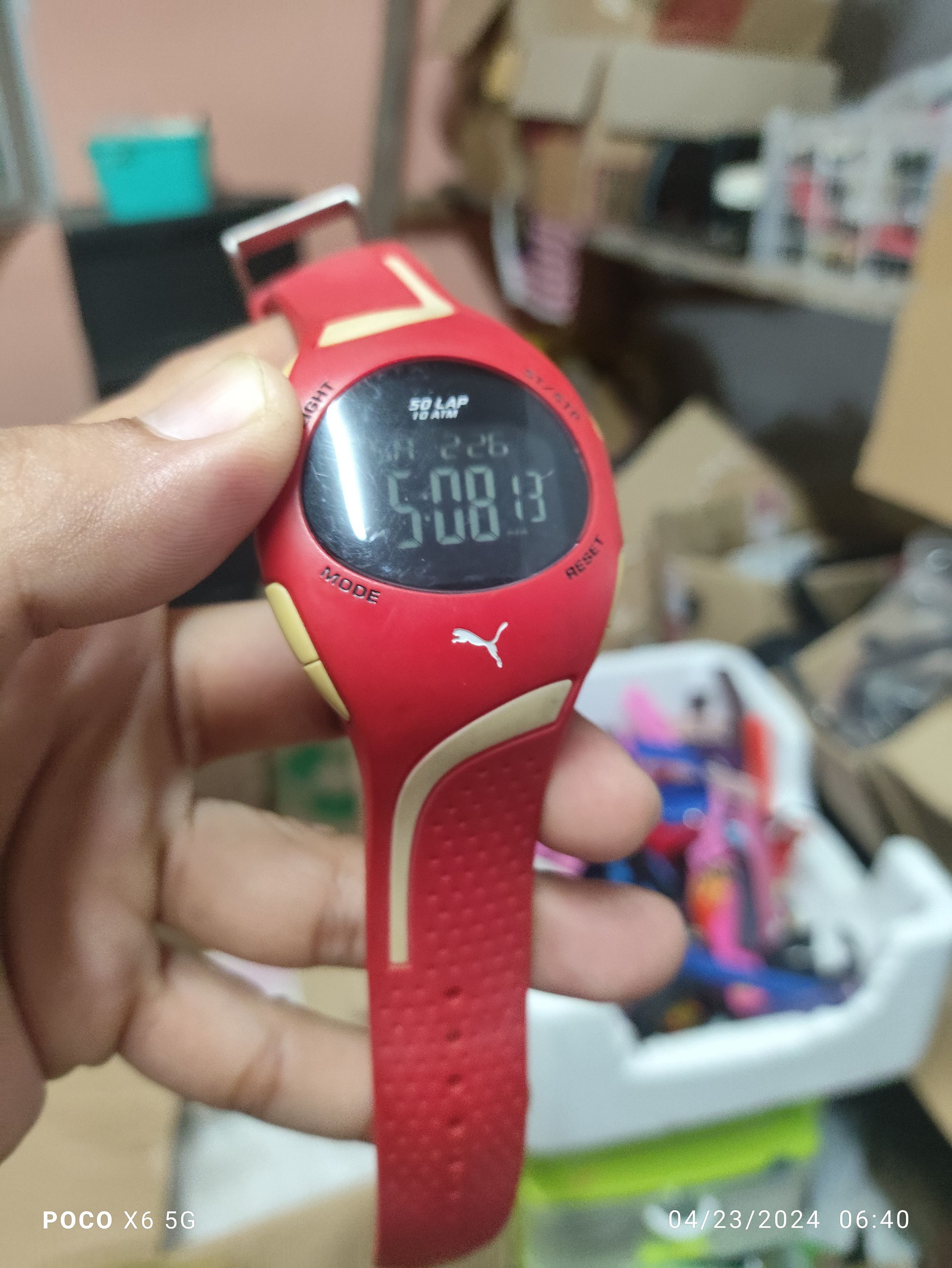 Puma Vintage DIGITAL PUMA WATCH (RED MONSTER GENGSTER) Size ONE SIZE - 8 Thumbnail