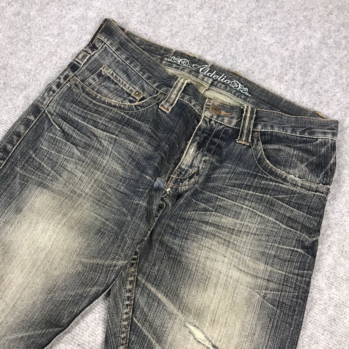 14th Addiction × If Six Was Nine FLARED🔥BOOTCUT ALDELIO JAPAN DISTRESSED DENIM PANTS Size US 30 / EU 46 - 6 Thumbnail