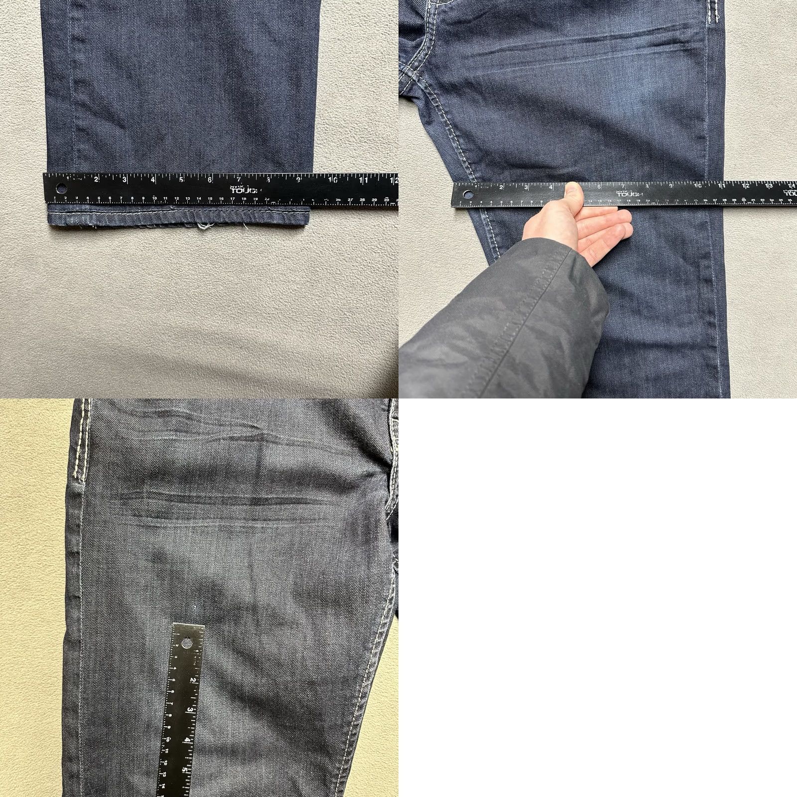 Vintage Buckle BKE Carter Jeans Mens 33R 34x29 Blue Denim Bootcut Dark Wash GUC Size US 33 - 10 Thumbnail