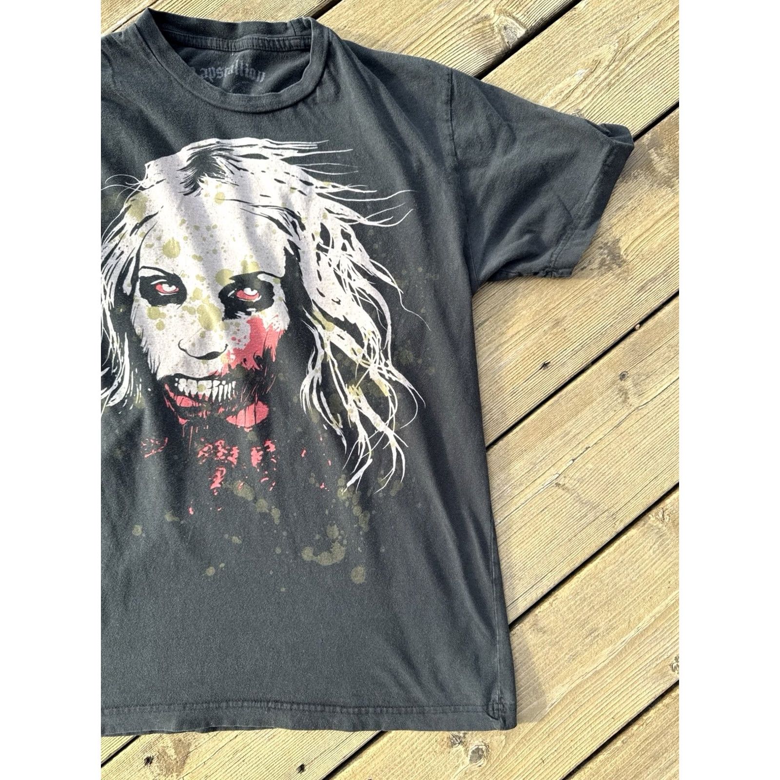 Vintage Rapscallion T Shirt Black Horror Zombie Face Graphic Distressed M Mens Size US M / EU 48-50 / 2 - 3 Thumbnail