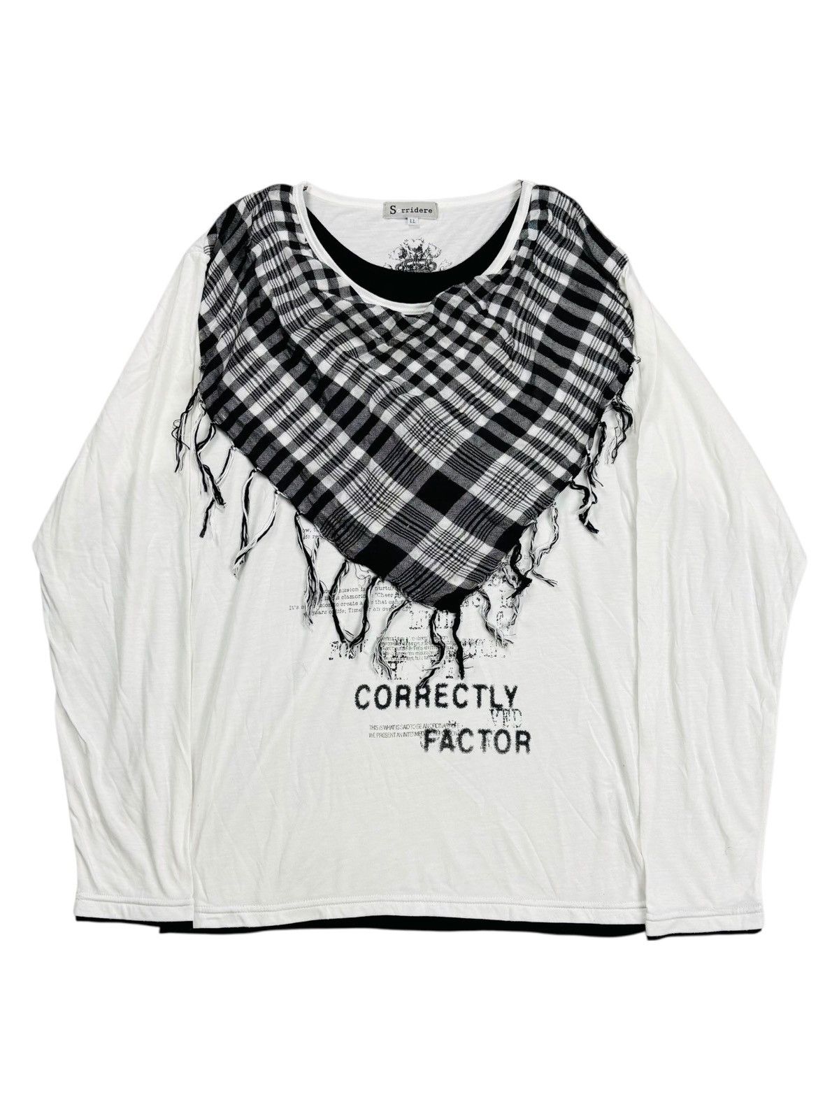 Hysteric Glamour 2000s Sorridere - Keffiyeh Shemagh Layered LS Size US M / EU 48-50 / 2 - 1 Thumbnail