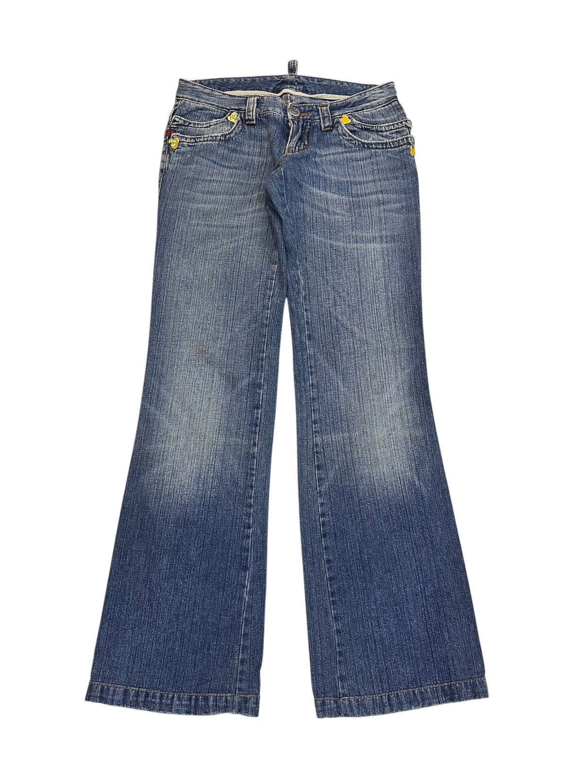 GOA 2000s Distressed Dsquared2 Flare Y2K Jeans Goa Lgb Style Size US 30 / EU 46 - 1 Thumbnail