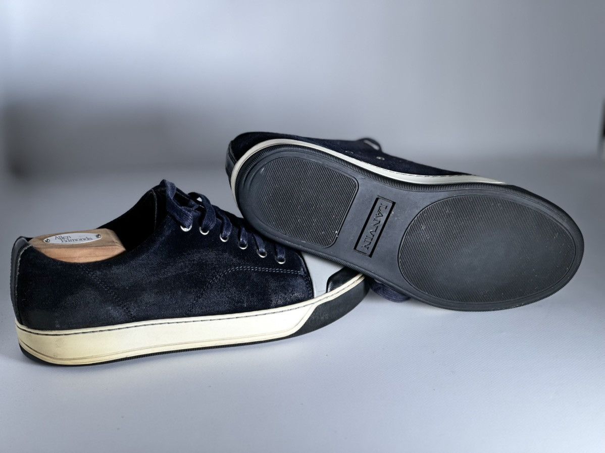 Lanvin Lanvin Blue/Black Suede and Patent Leather Low Top Sneakers Size US 6 / EU 39 - 11 Thumbnail