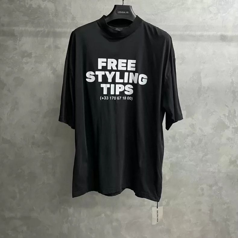 Balenciaga Balenciaga Black monogrammed crewneck short sleeve T-shirt Size US XS / EU 42 / 0 - 1 Thumbnail