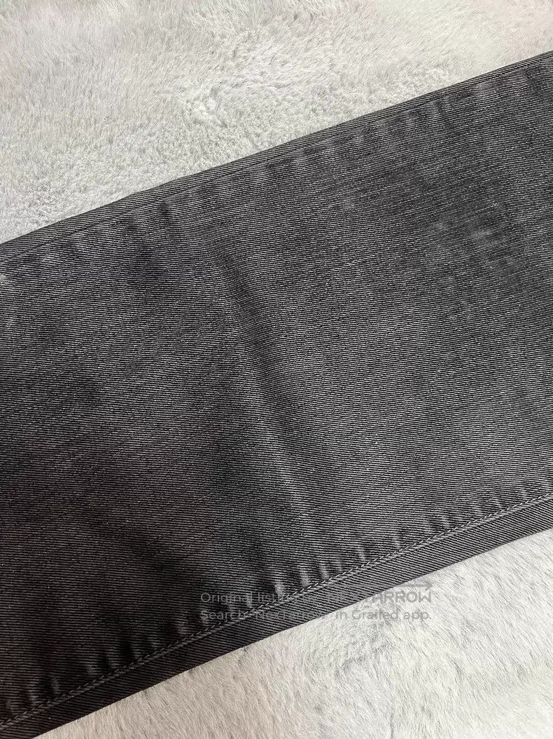 Saint Laurent Paris Saint Laurent Paris Black Flocked Rubber Brushed Straight Size US 29 - 6 Thumbnail