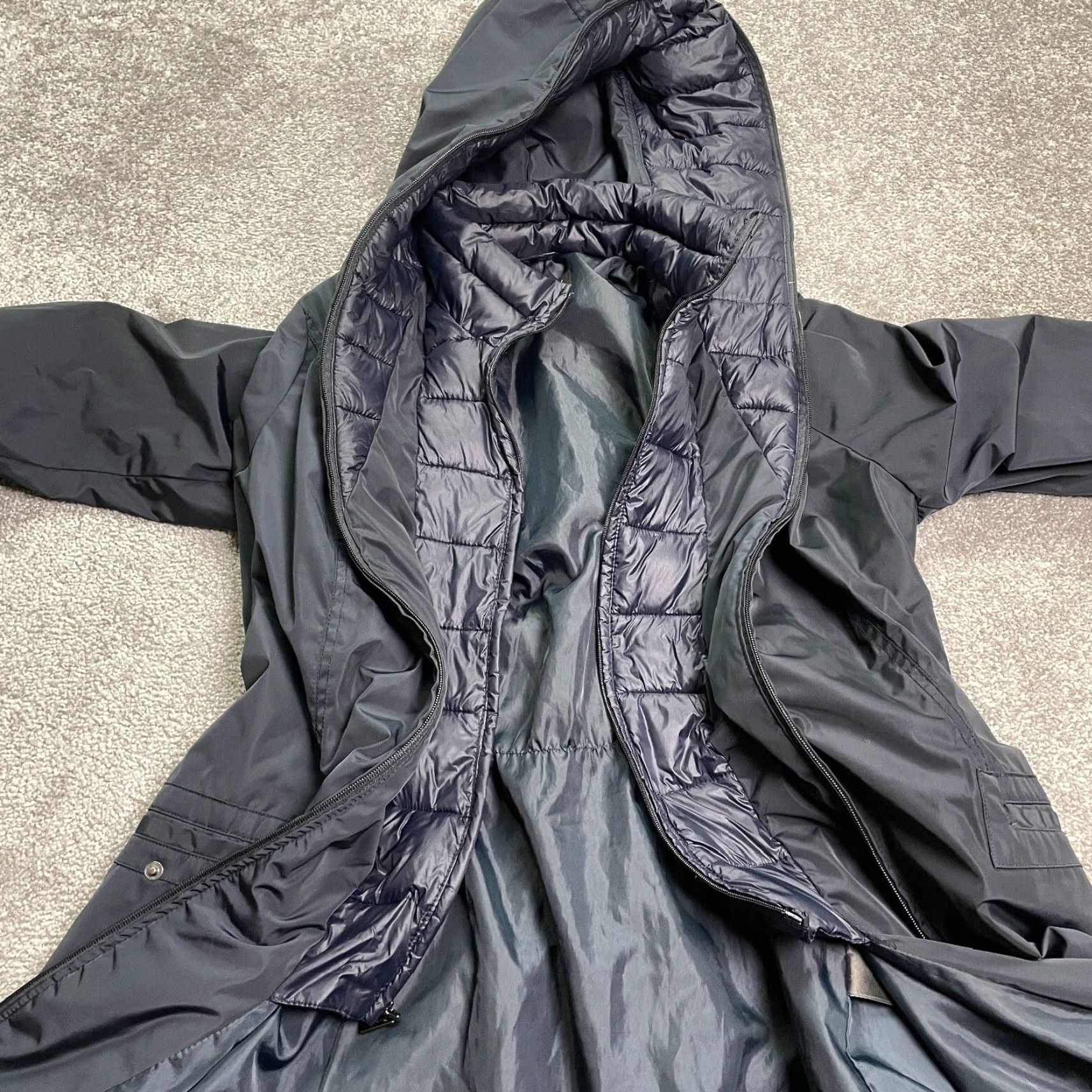 Vintage Laundry Long Windbreaker Jacket Coat Womens Large Black Hoodie Size L / US 10 / IT 46 - 5 Thumbnail
