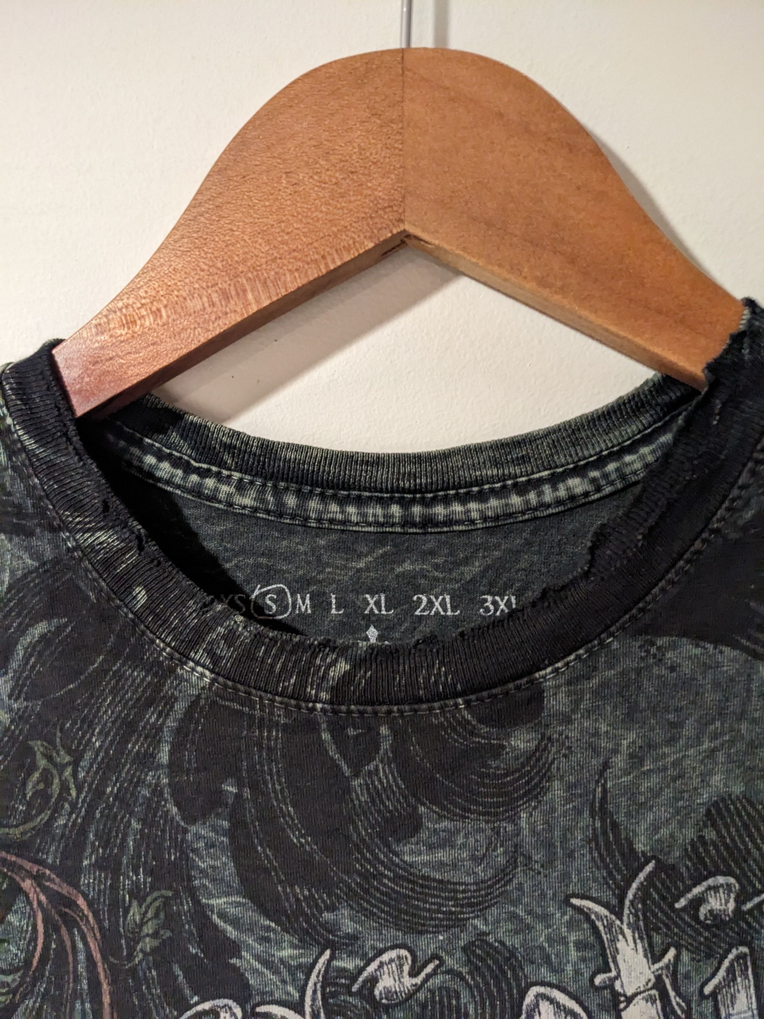 Affliction × Vintage Vintage Affliction Skull Forest Woods Black T-shirt Size US S / EU 44-46 / 1 - 6 Thumbnail