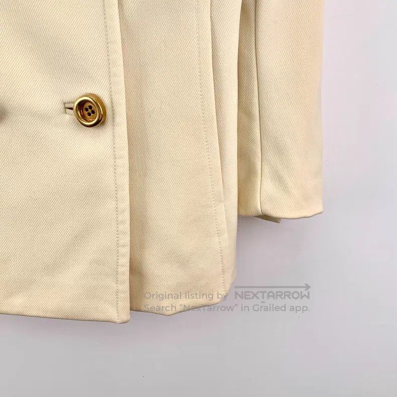Prada Prada Beige wool lapel double-breasted long-sleeved coat Size XS / US 0-2 / IT 36-38 - 4 Thumbnail