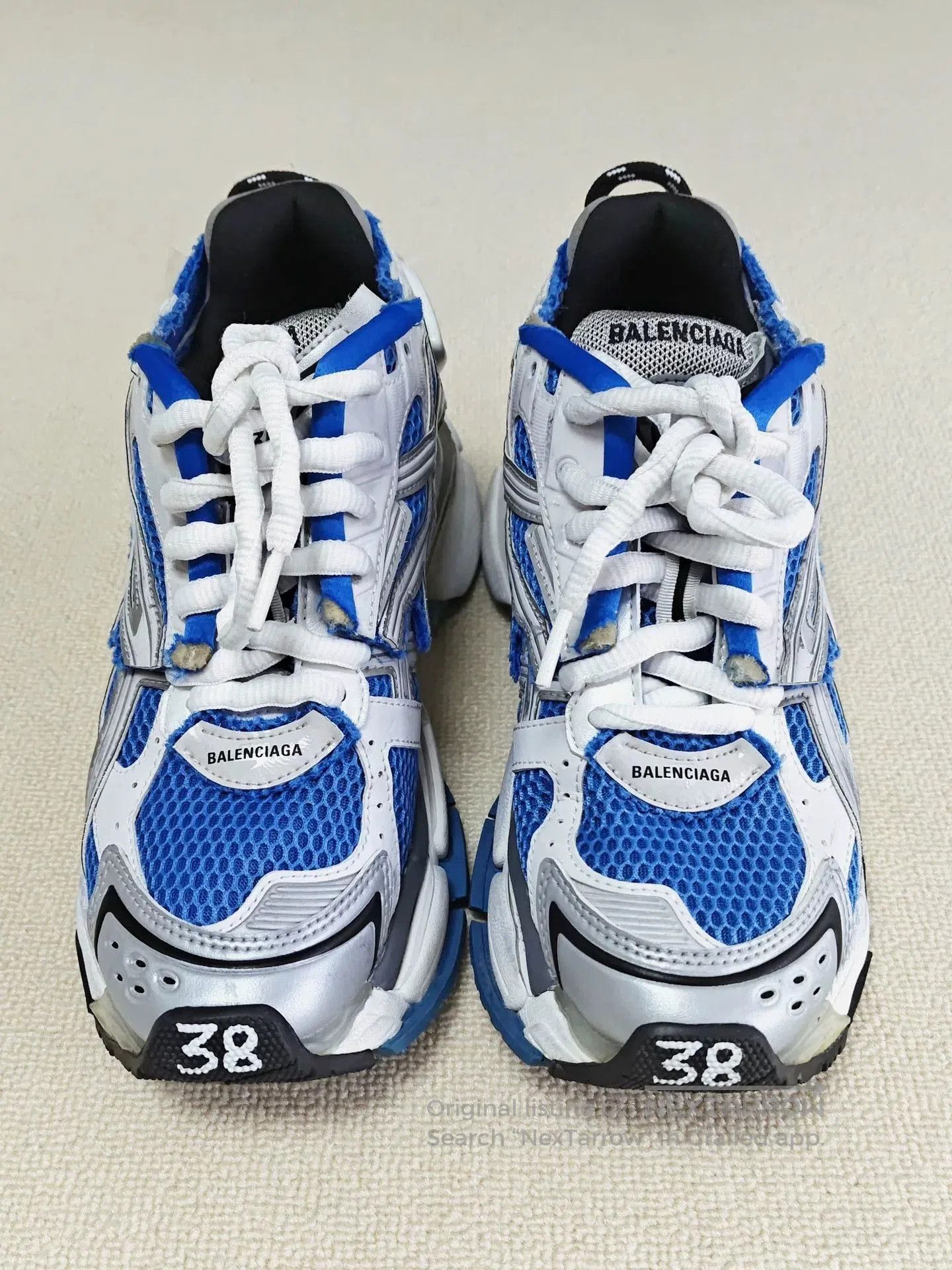 Balenciaga balenciaga runner sneakers in blue and white. Size US 7.5 / EU 40-41 - 4 Thumbnail