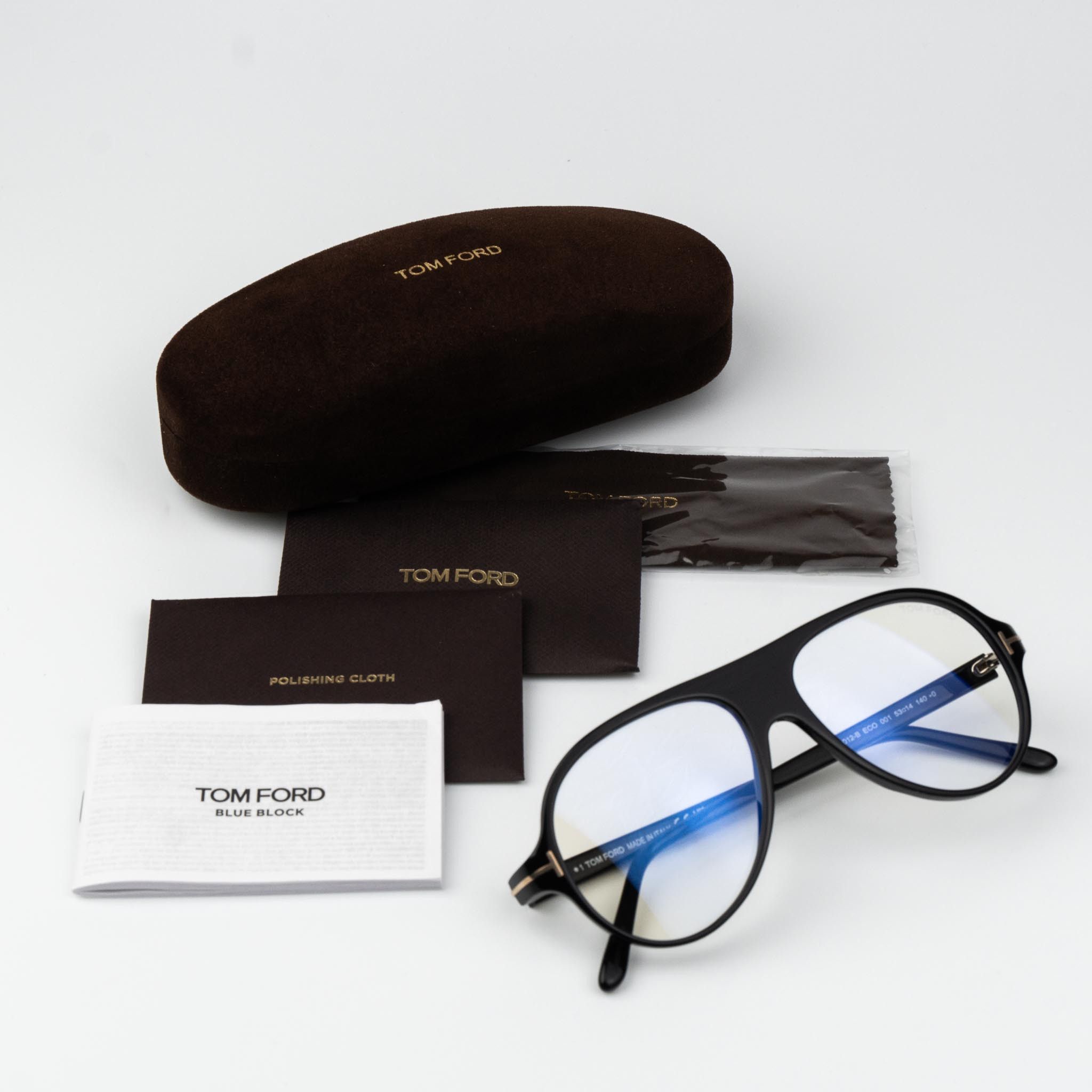 Tom Ford Tom Ford Men Eyeglasses Pilot FT5012-B/V 001 BRAND NEW Size ONE SIZE - 10 Thumbnail