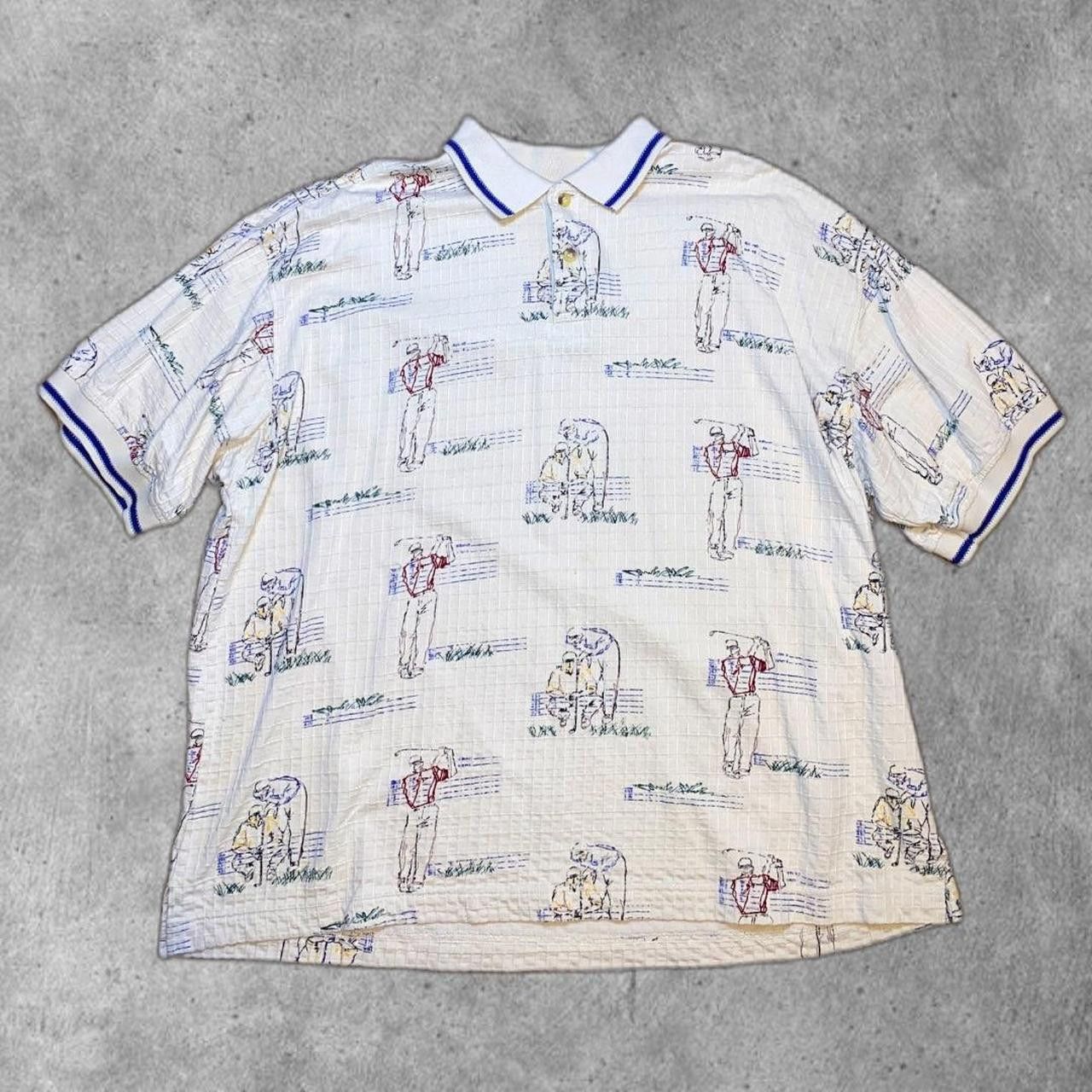 Vintage Golf All Over Embroidery Polo Size US L / EU 52-54 / 3 - 1 Preview