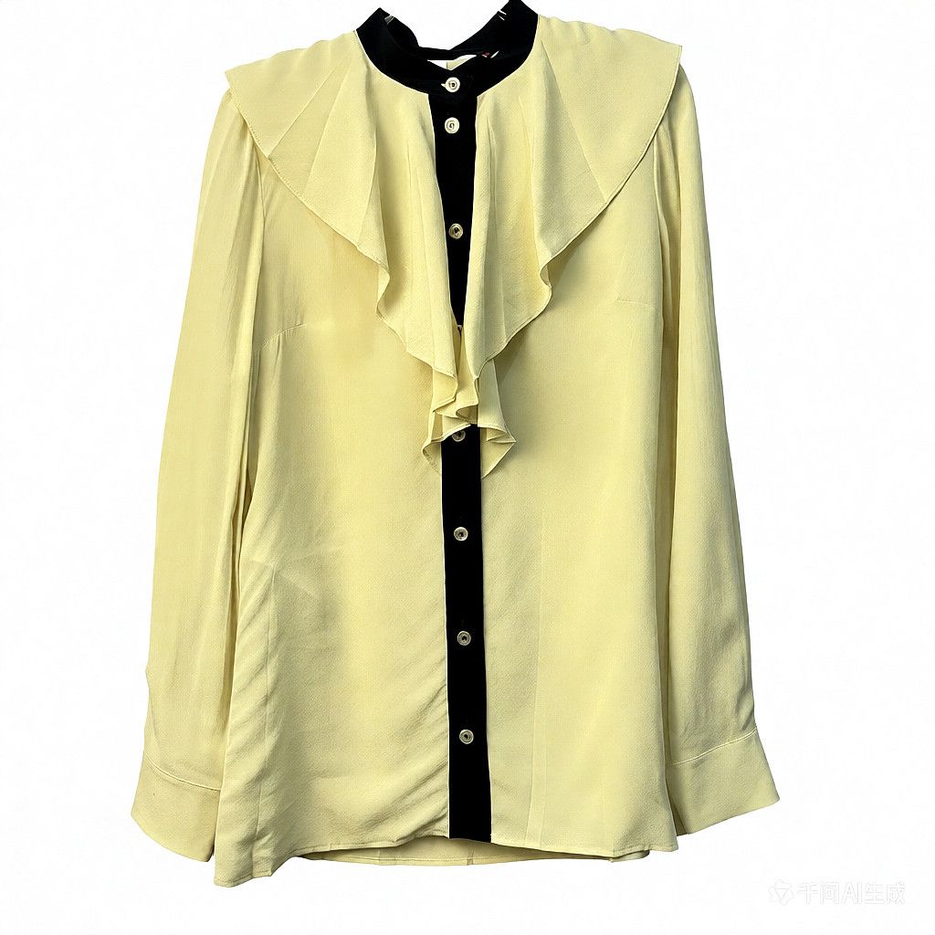 Gucci Gucci Ruffled Color-Block Blouse Size 36 Size XS / US 0-2 / IT 36-38 - 1 Thumbnail