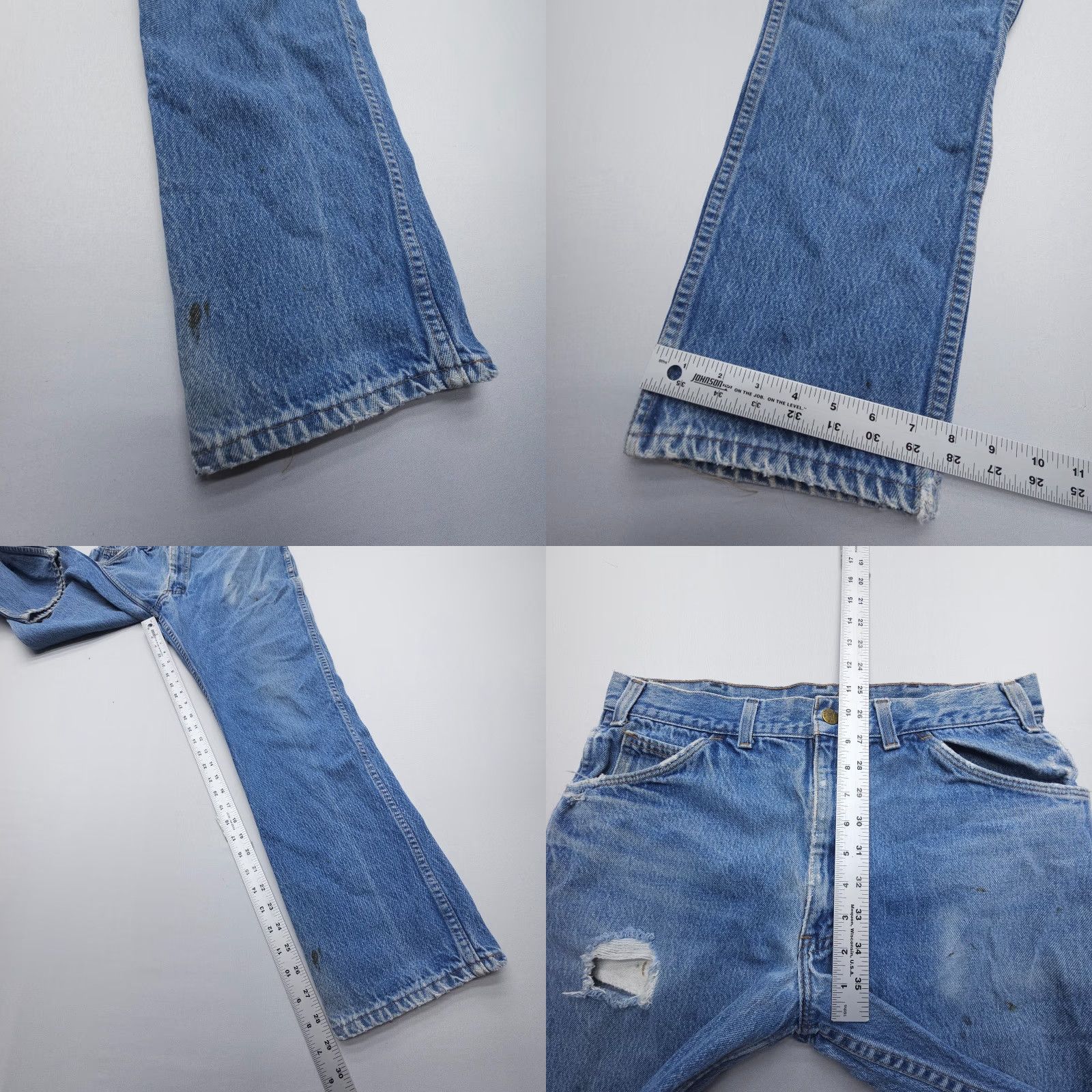 Vintage VINTAGE Saddle King Jeans Mens 36 x 31 Distressed 80s USA Logo Denim Blue 5-Pocket Womens/Mens? Size US 36 / EU 52 - 8 Thumbnail