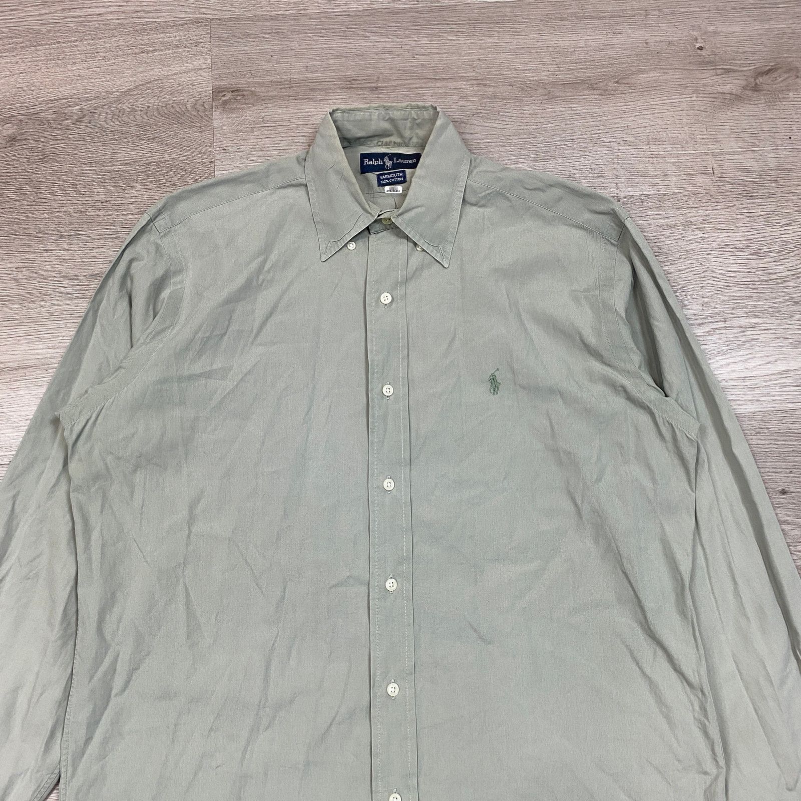 Ralph Lauren Vintage Ralph Lauren Yarmouth Button Up Shirt Men's 15 XL Size US XL / EU 56 / 4 - 2 Thumbnail
