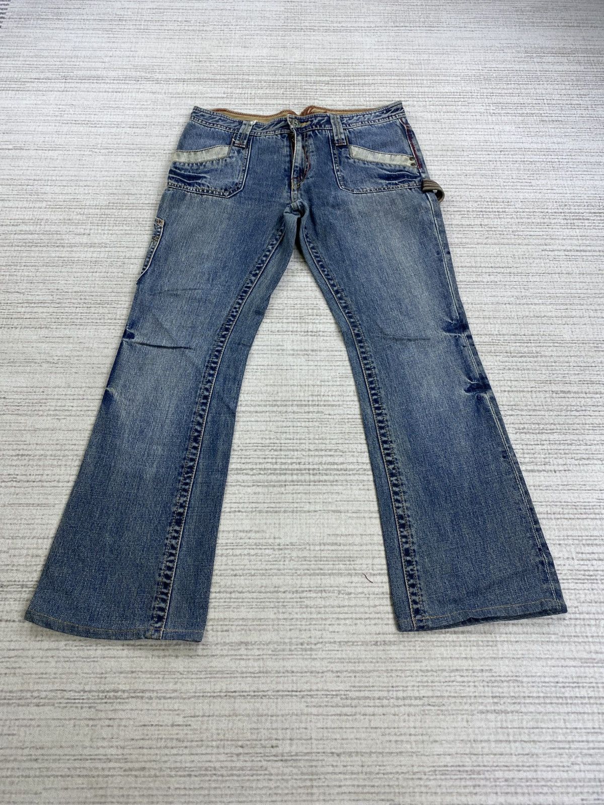 14th Addiction × Le Grande Bleu (L.G.B.) × Vintage Vintage Back Number Japan Carpenter Denim Pants Size US 31 - 1 Thumbnail