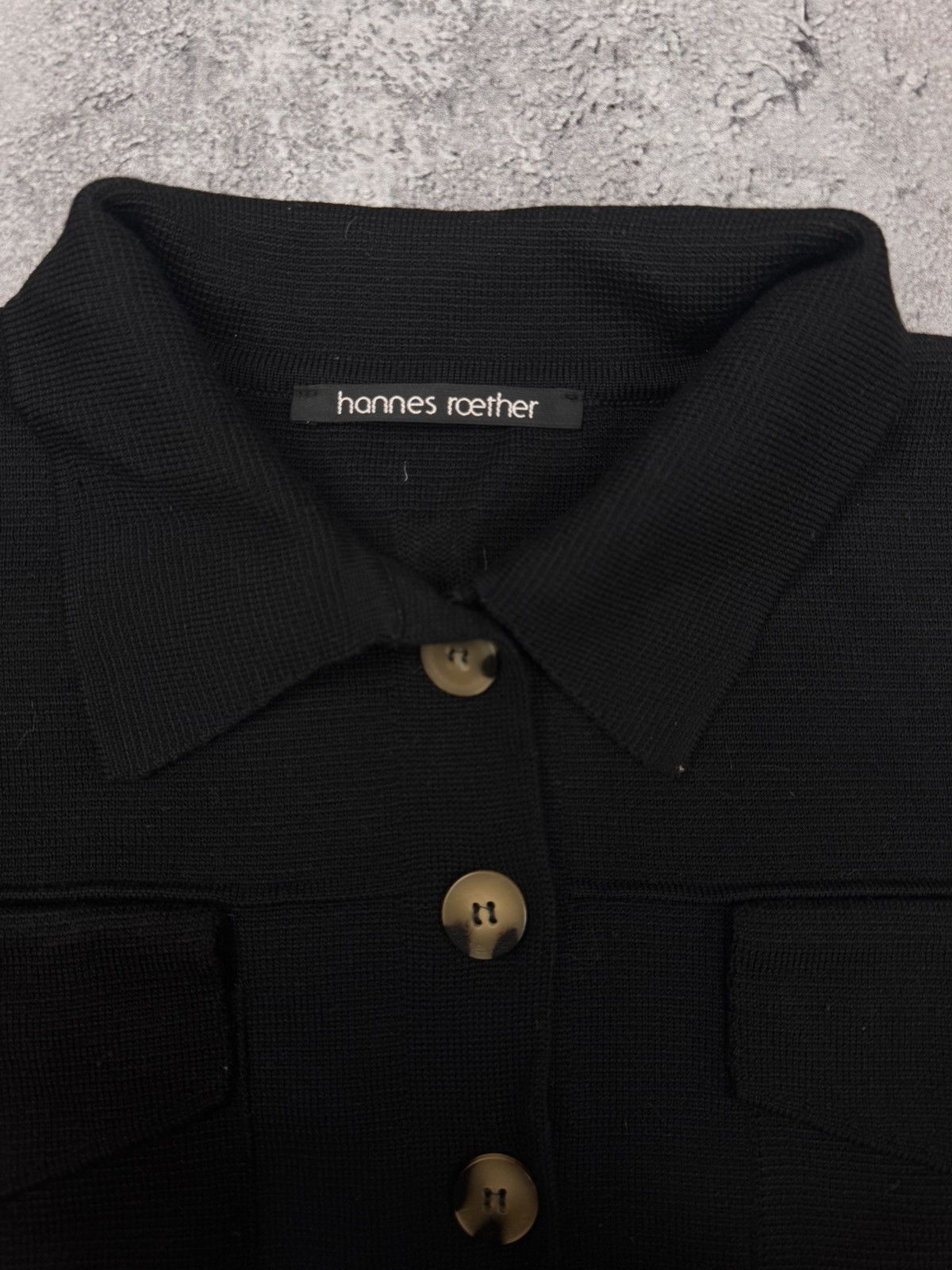 hannes roether Hannes Roether Women Knit Sleeveless Button Shirt Black Size L / US 10 / IT 46 - 2 Thumbnail