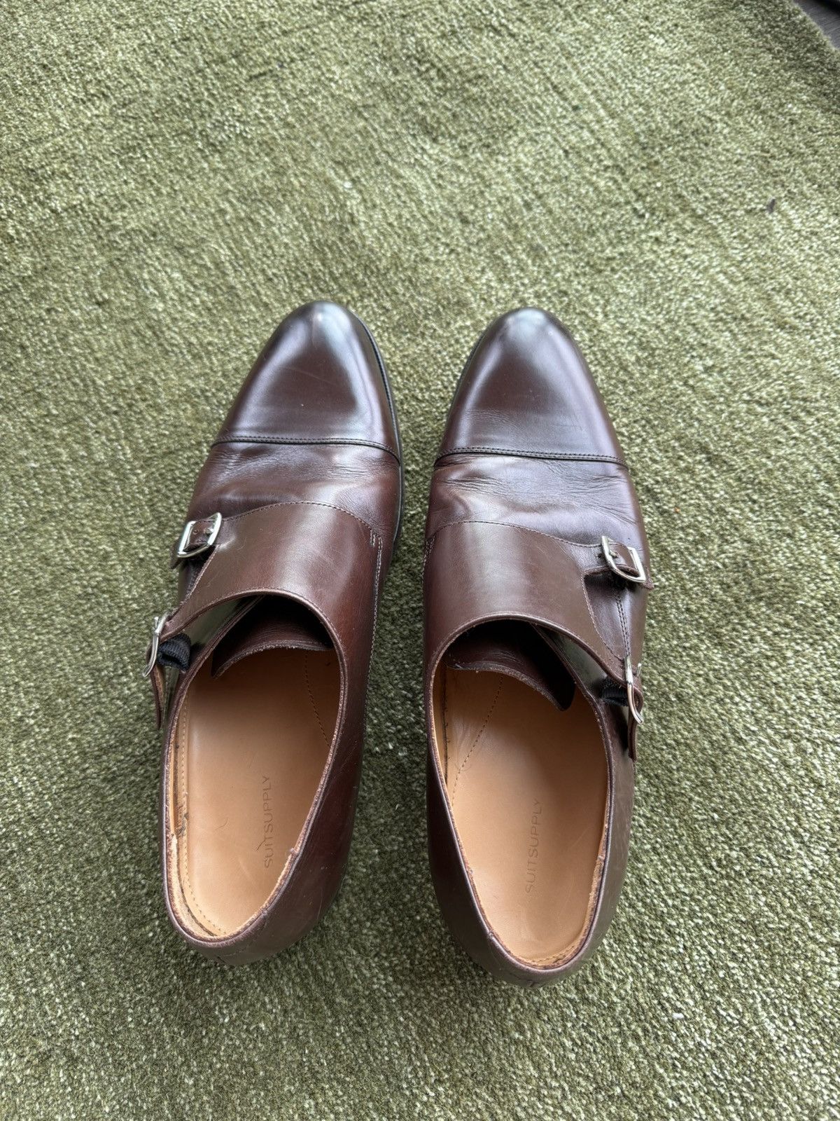 Suitsupply Brown double monk strap dress shoes Size US 13 / EU 46 - 4 Thumbnail