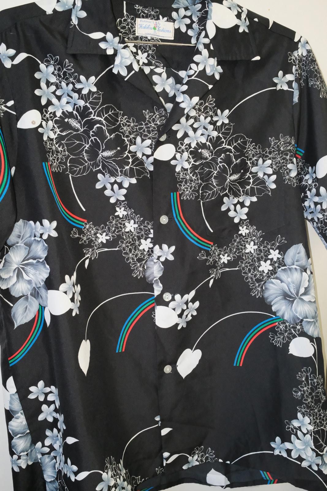Other 70's Hukilau Fashion Floral Short Sleeve Button-Up Size L / US 10 / IT 46 - 3 Thumbnail