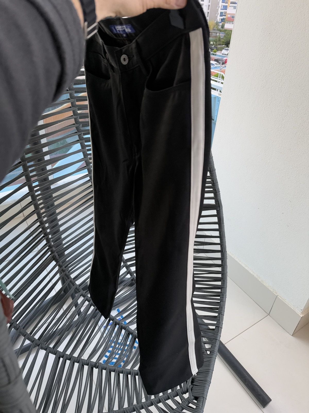 Comme des Garcons × Junya Watanabe Black pants with white stripes Size US 32 / EU 48 - 3 Thumbnail