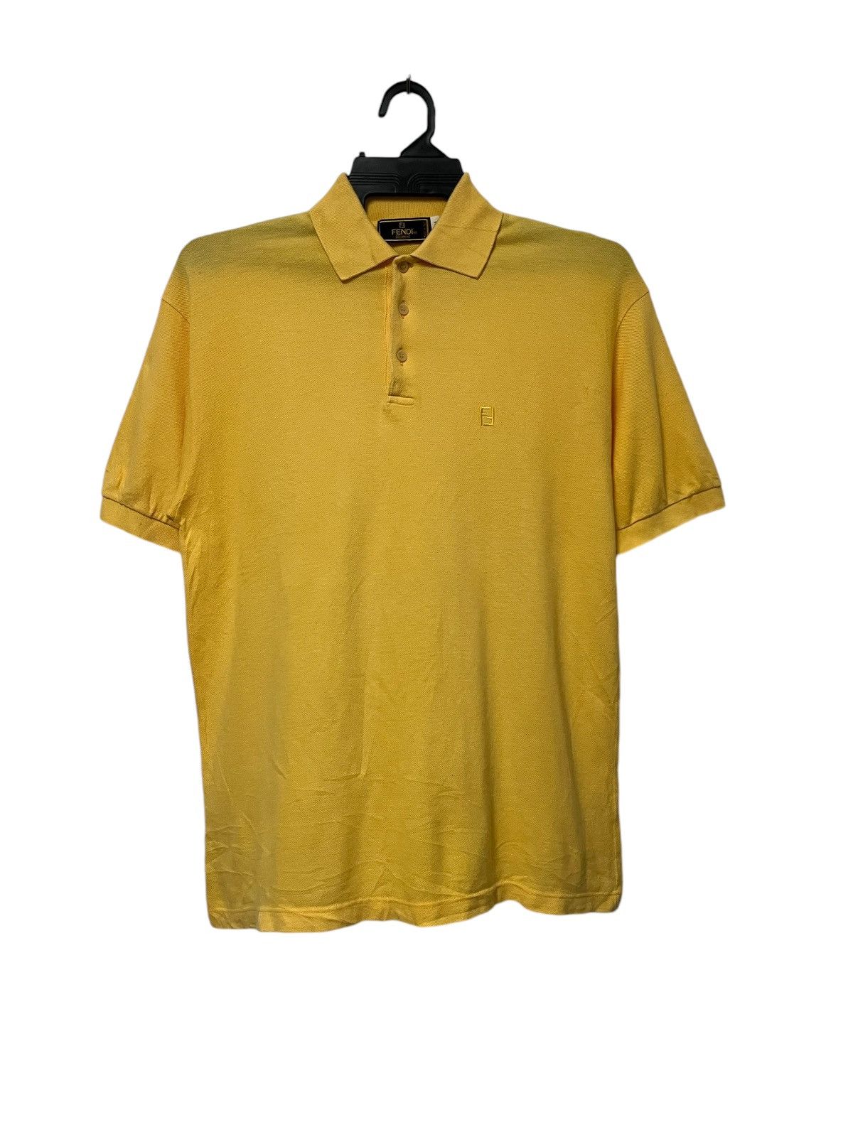 Fendi × Vintage 🔥 Vtg Fendi Small Logo Polo Shirt Size US M / EU 48-50 / 2 - 1 Thumbnail
