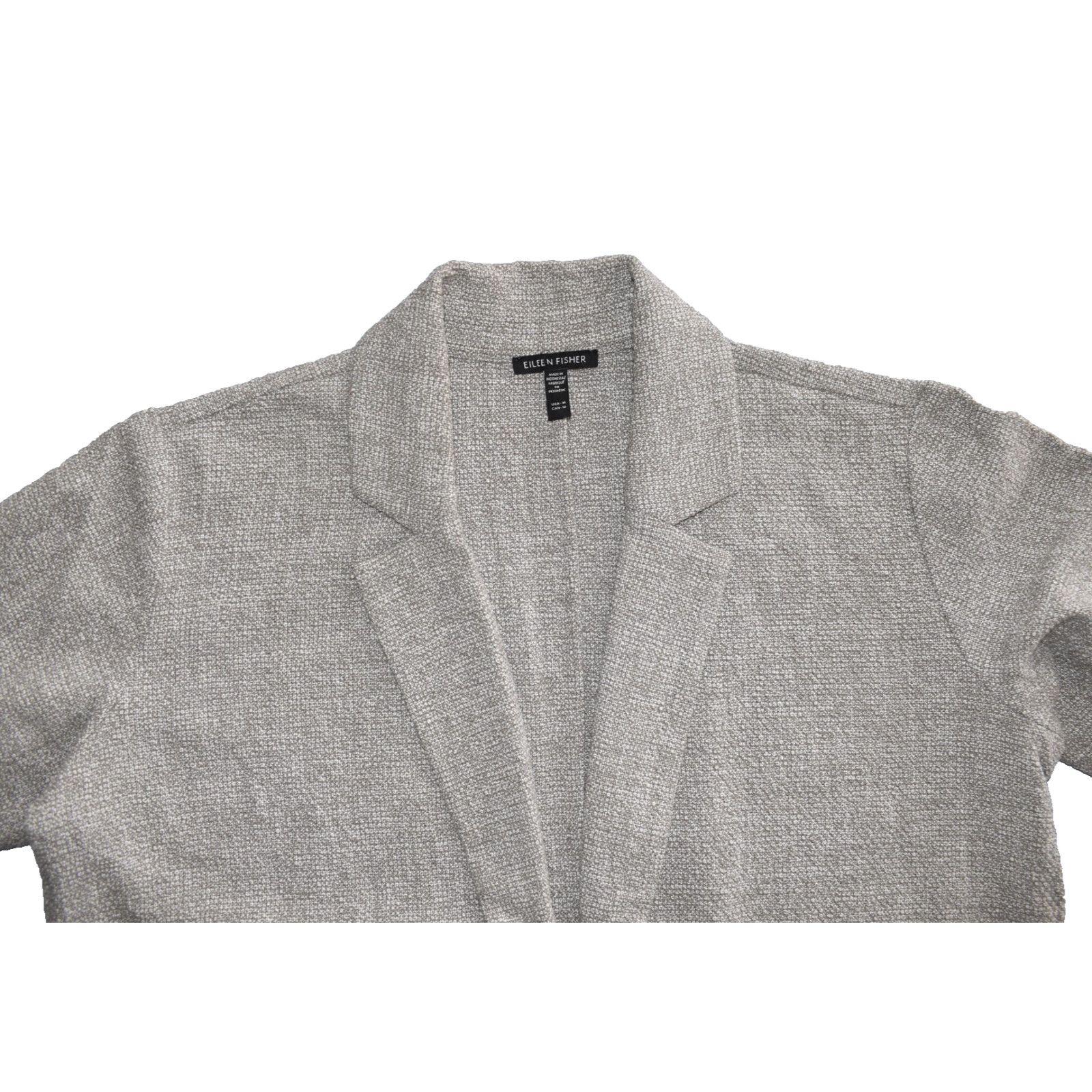 Eileen Fisher NEW EILEEN FISHER Organic Cotton Tweed Open Front Blazer M Size M / US 6-8 / IT 42-44 - 4 Thumbnail