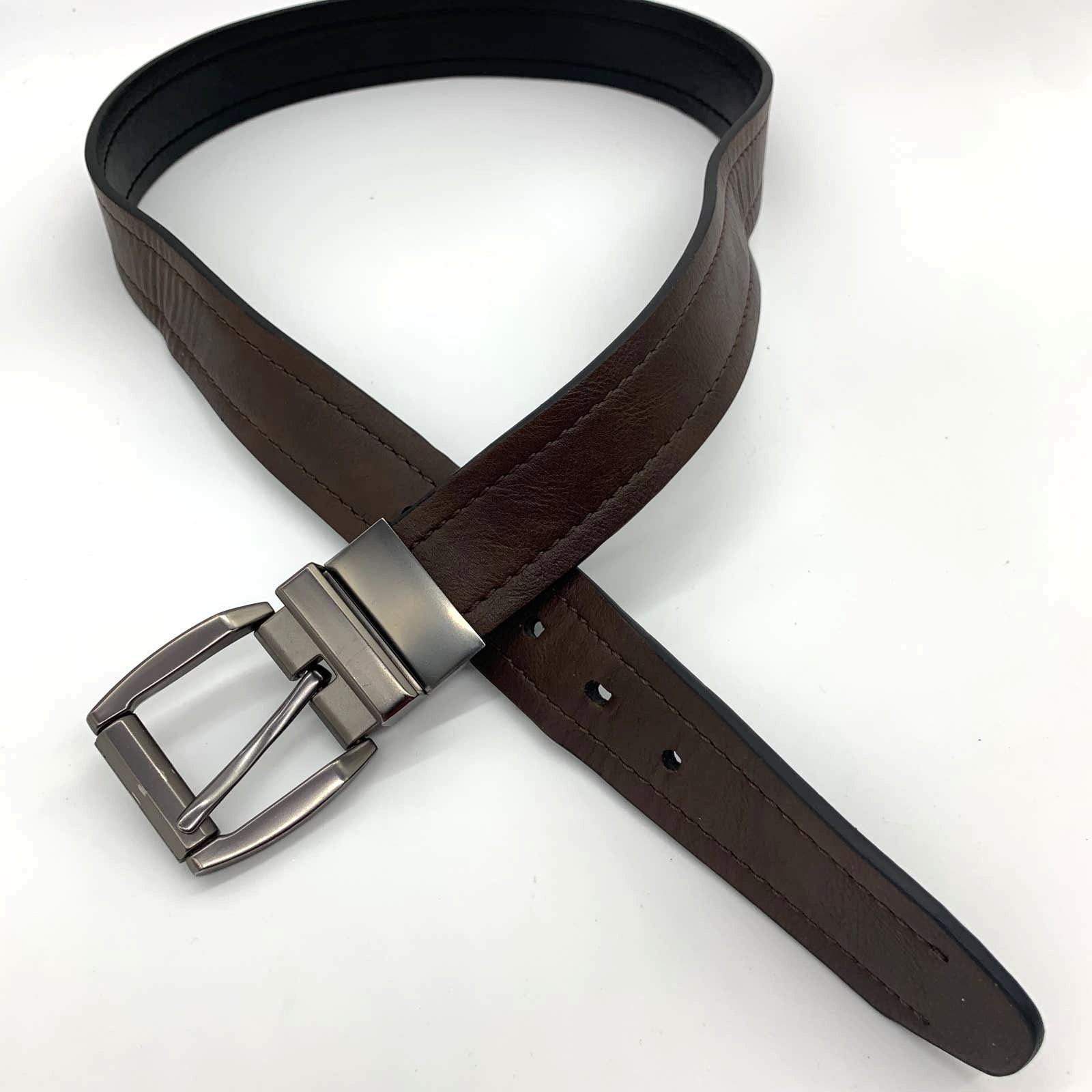 Other Brown Faux Leather Belt Size 34 Size 34 - 3 Thumbnail