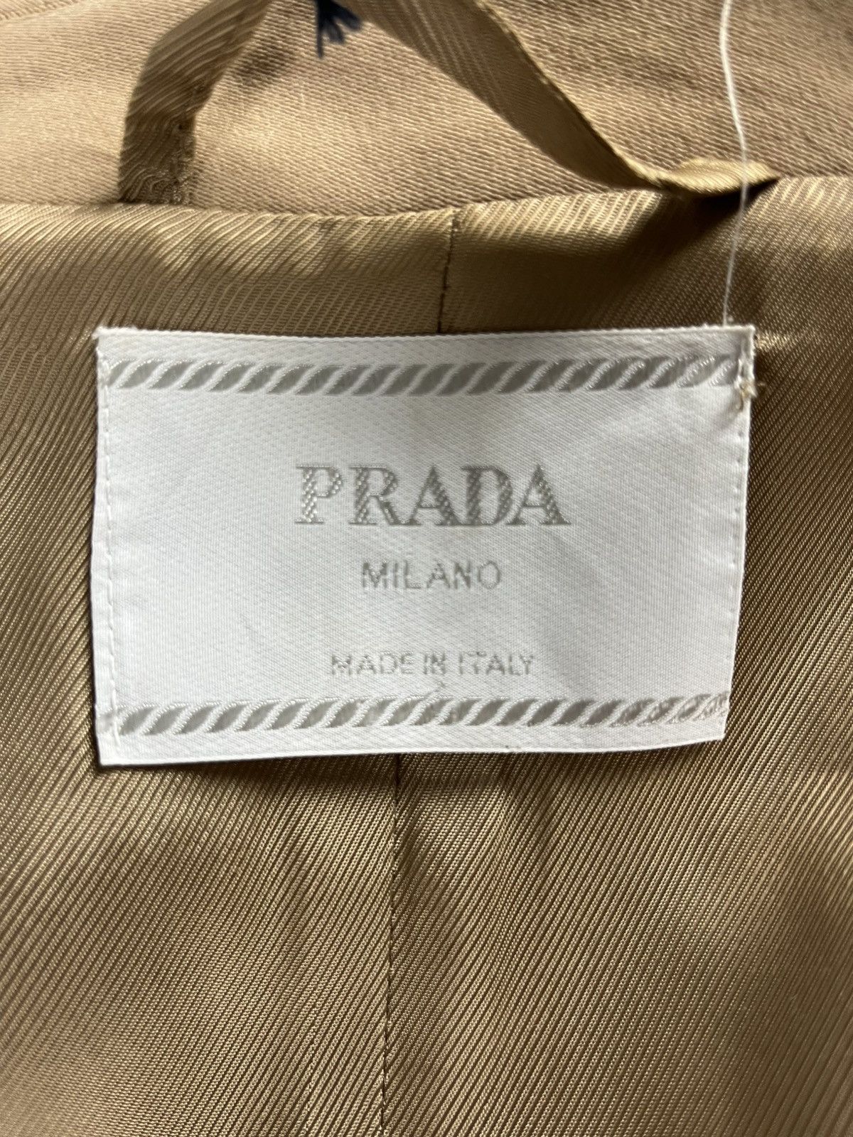 Prada Prada Camel Double Breasted Officer Overcoat FW 1995 Size US L / EU 52-54 / 3 - 8 Thumbnail