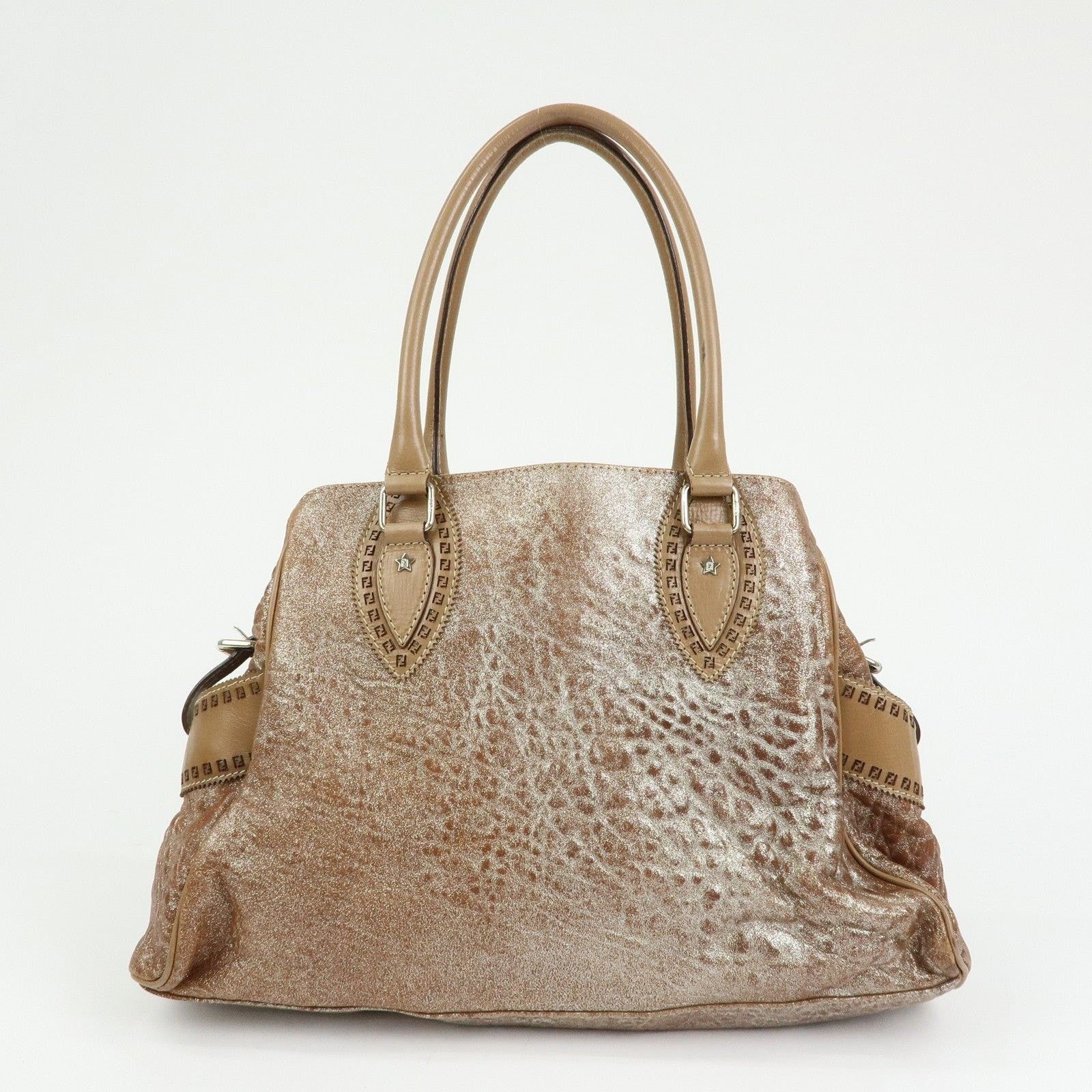 Fendi Fendi Ethnico Leather Tote Brown Size ONE SIZE - 2 Thumbnail