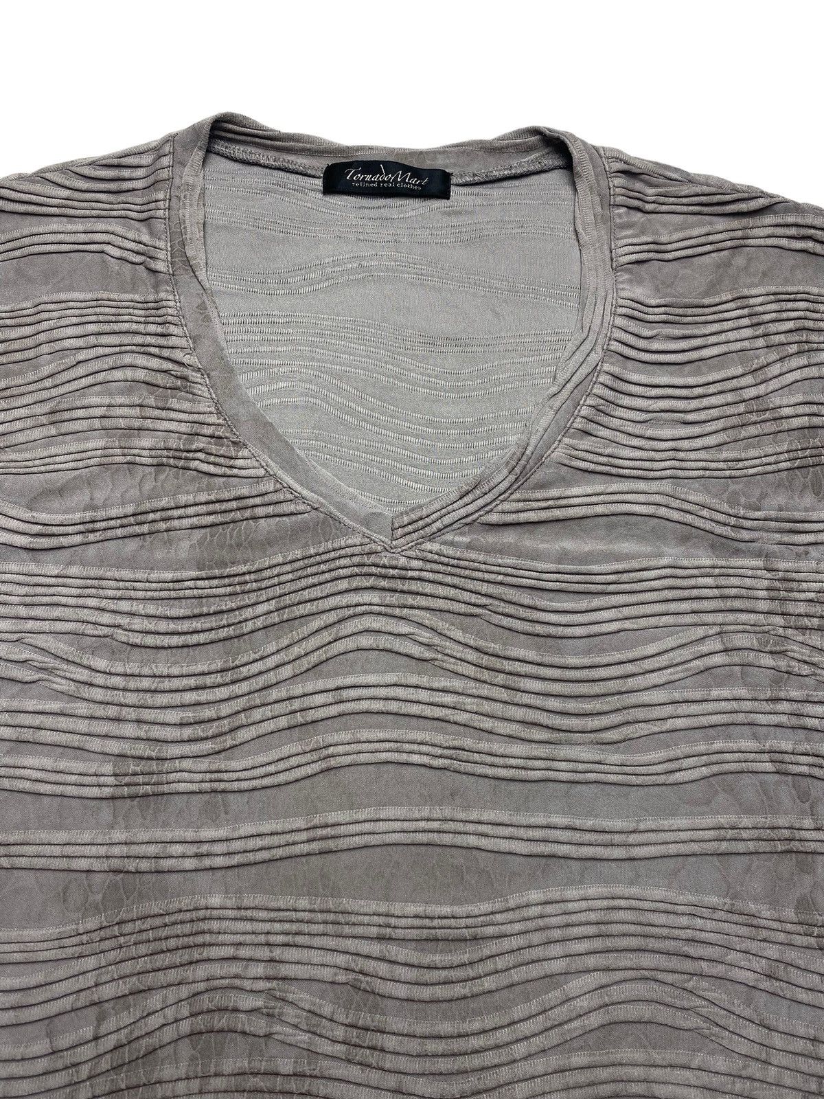 14th Addiction 2000s Tornado Mart - Textured Scuba V Neck Tee Size US M / EU 48-50 / 2 - 7 Thumbnail