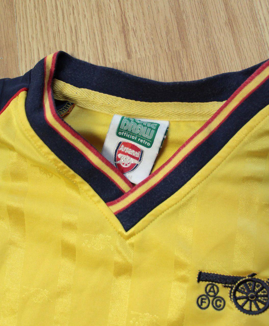 Vintage 🔥 Arsenal 1988 1989 Retro Jersey Score Draw Soccer T Shirt Size US S / EU 44-46 / 1 - 2 Thumbnail